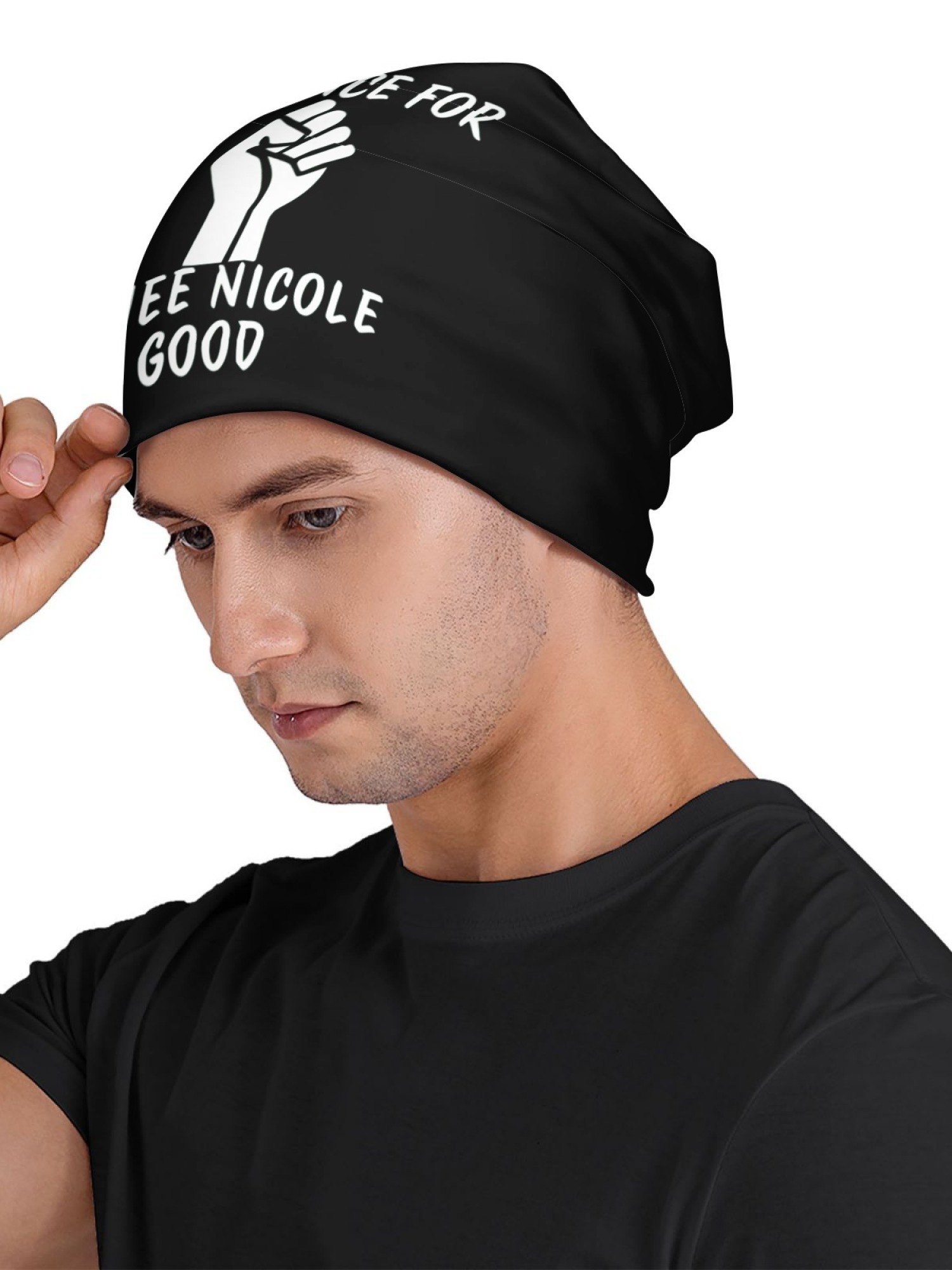 "Justice For Renee Nicole Good" Awareness Beanie | Unisex Slouchy Knit Hat