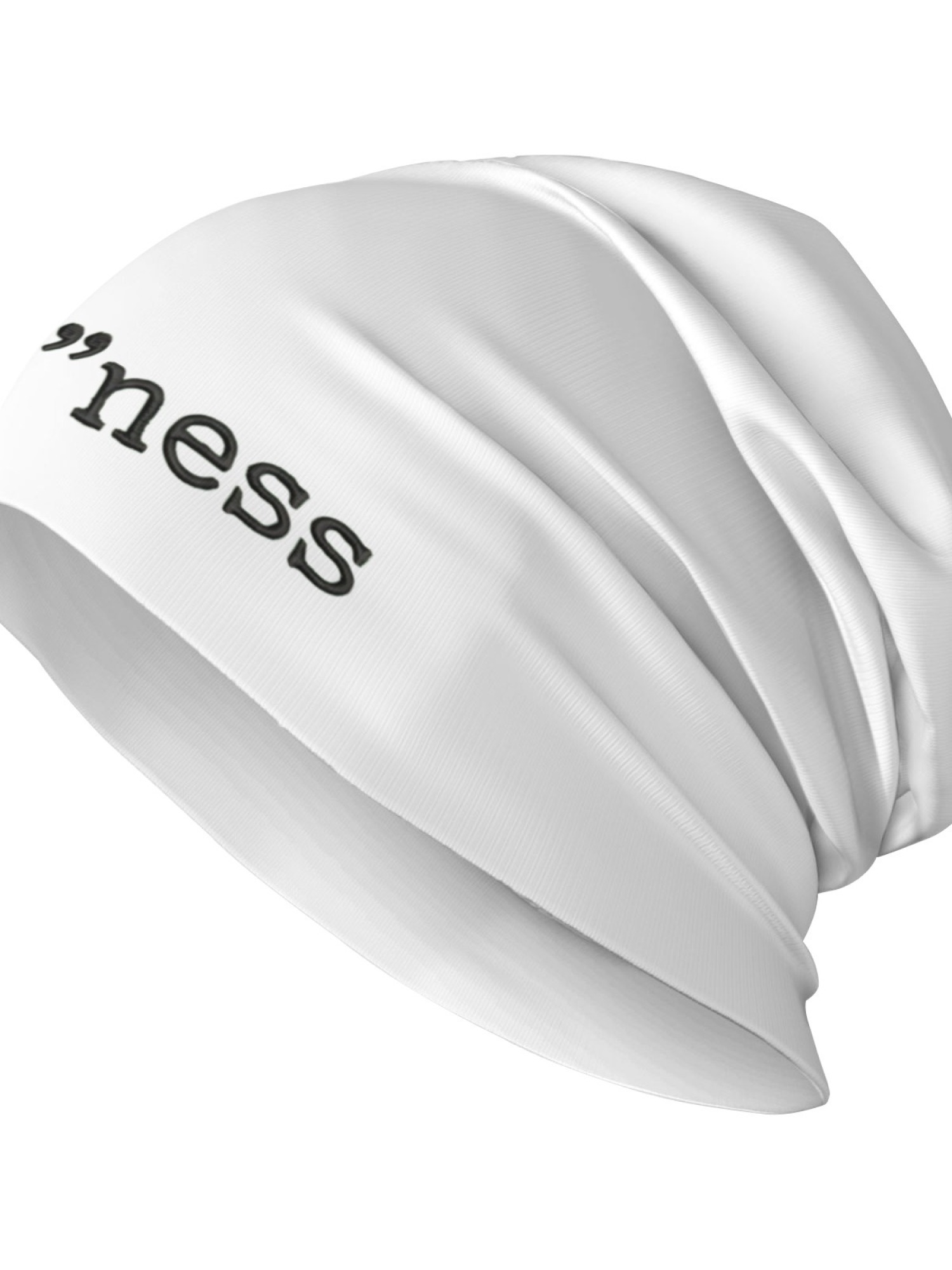 "good"ness Statement Beanie | Minimalist Slouchy Knit Hat (Black & White)