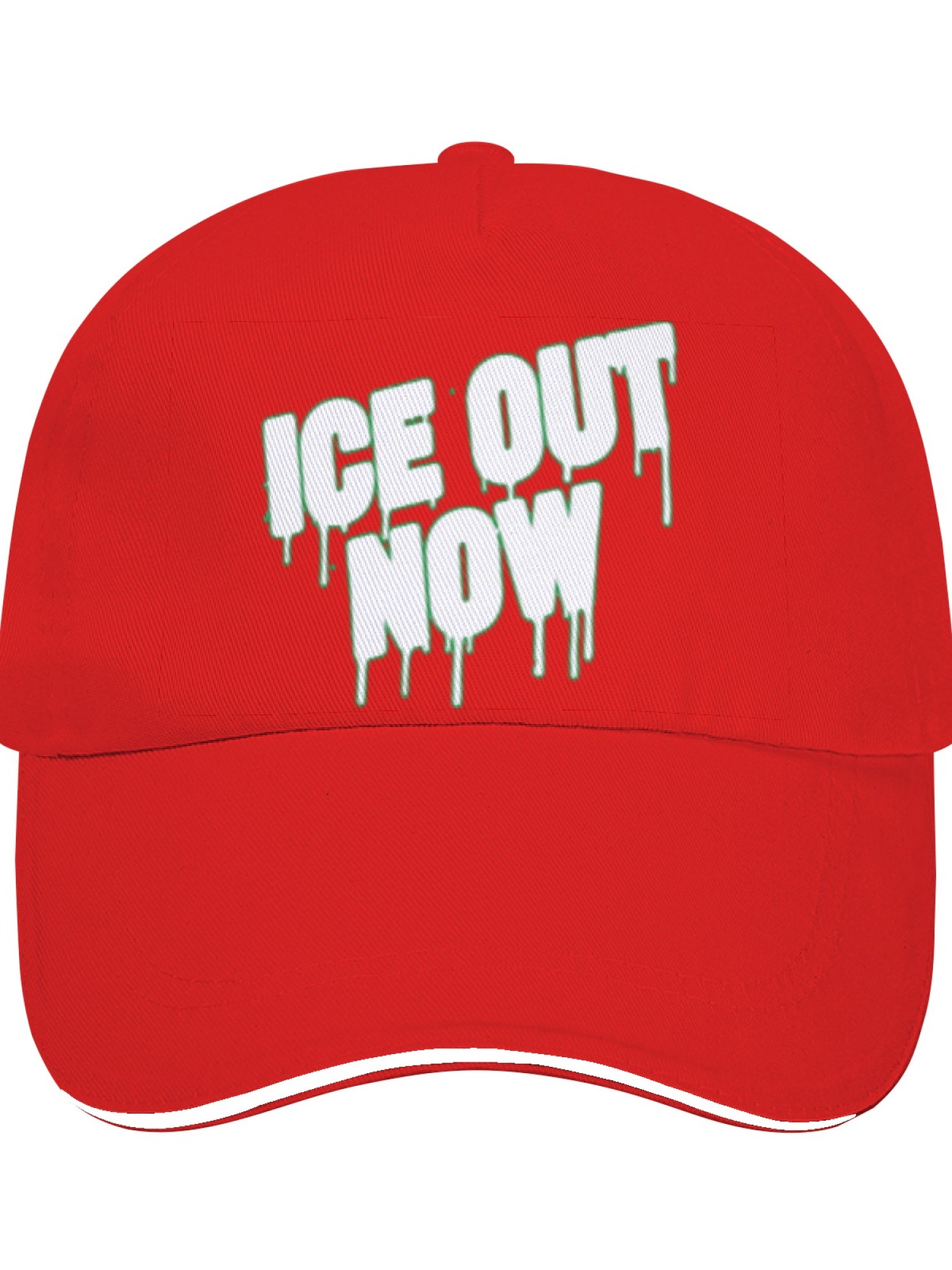 "ICE OUT NOW" Dripping Logo Baseball Cap | Sandwich Bill Streetwear Dad Hat