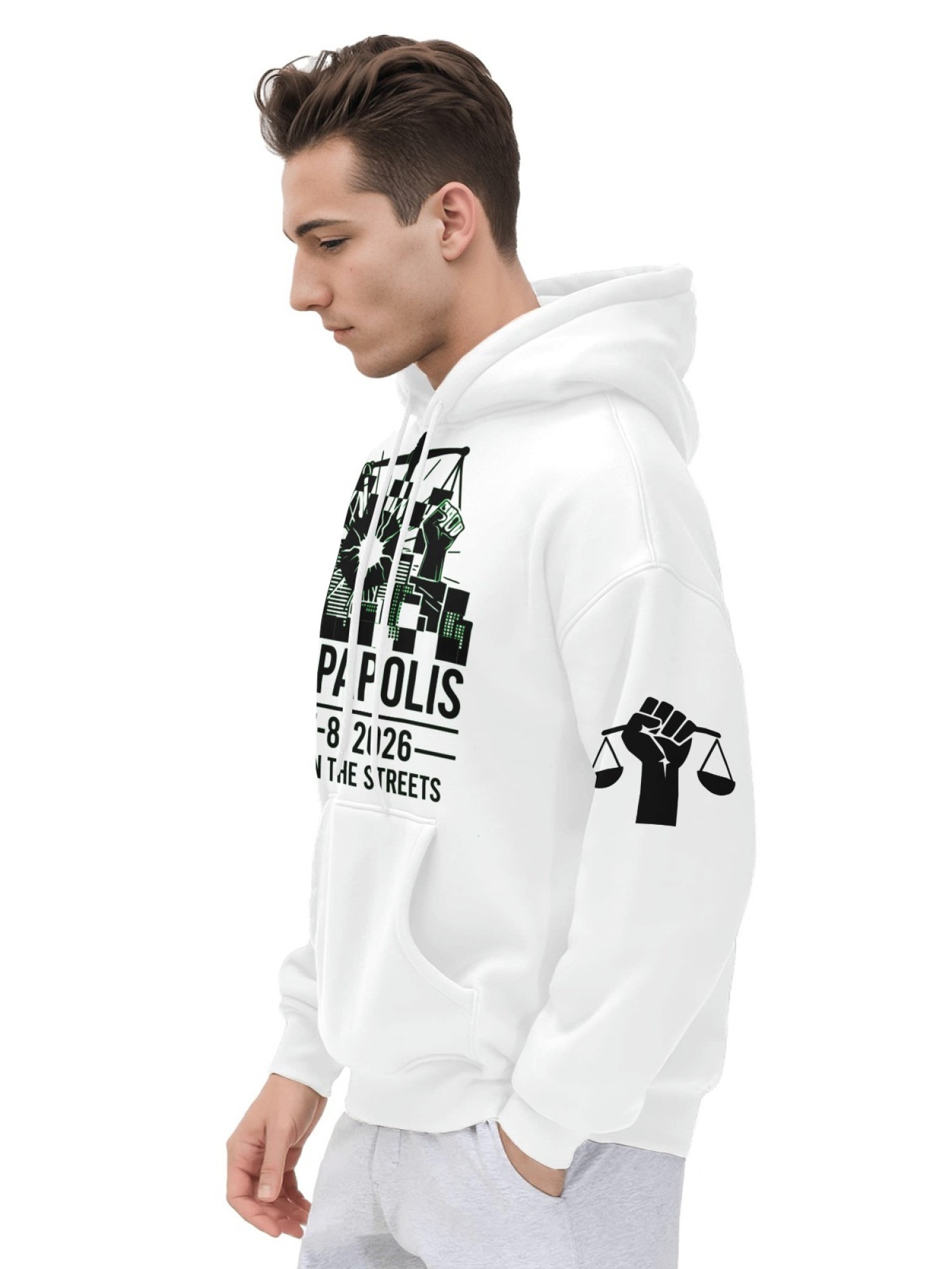 "Reckless In The Streets" Unisex Minneapolis Event Hoodie | Jan 7-8 2026 Commemorative Pullover with Sleeve Prints