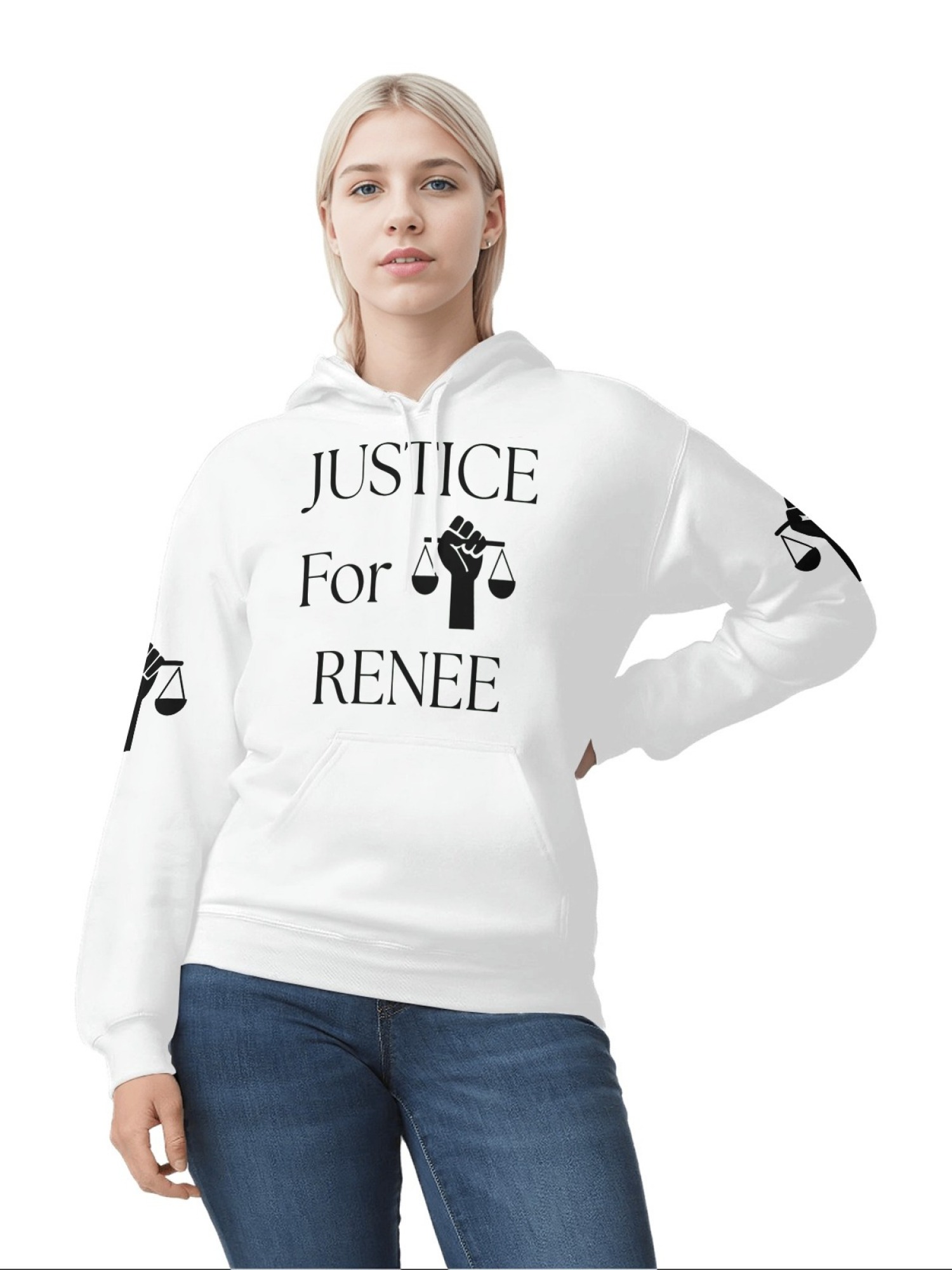 "Justice For Renee" Awareness Hoodie | Unisex Memorial Pullover with Sleeve Graphics