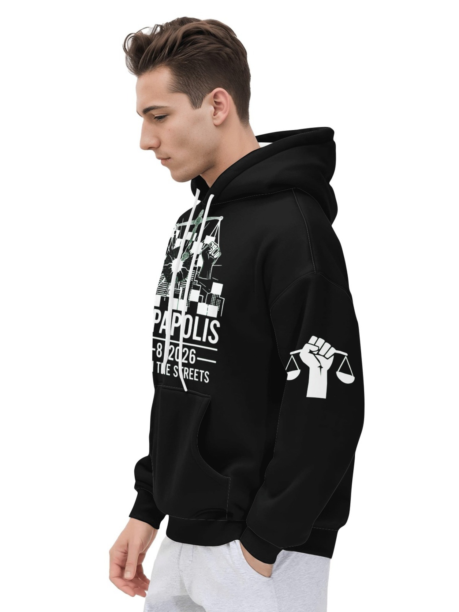 "Reckless In The Streets" Unisex Minneapolis Event Hoodie | Jan 7-8 2026 Commemorative Pullover with Sleeve Prints