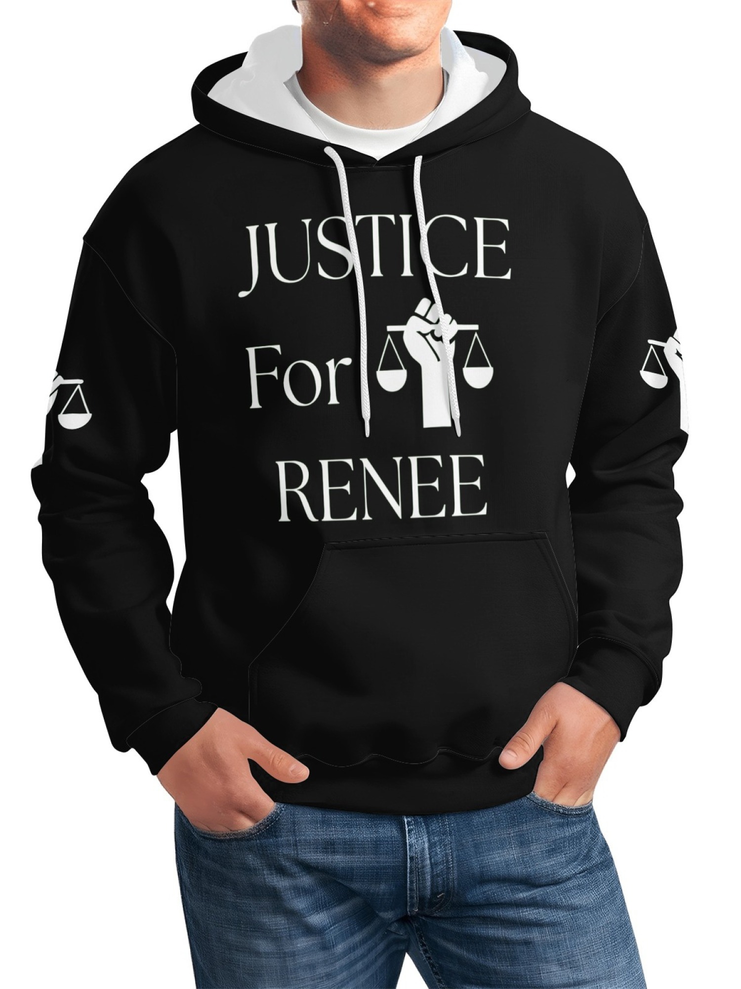 "Justice For Renee" Awareness Hoodie | Unisex Memorial Pullover with Sleeve Graphics