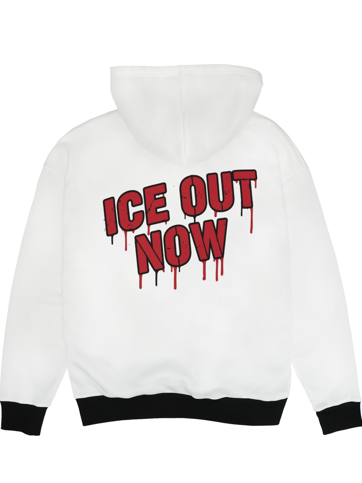 "A Mask Can't Hide Coward ICE" Statement Hoodie | Political Activist Pullover with Contrast Trim