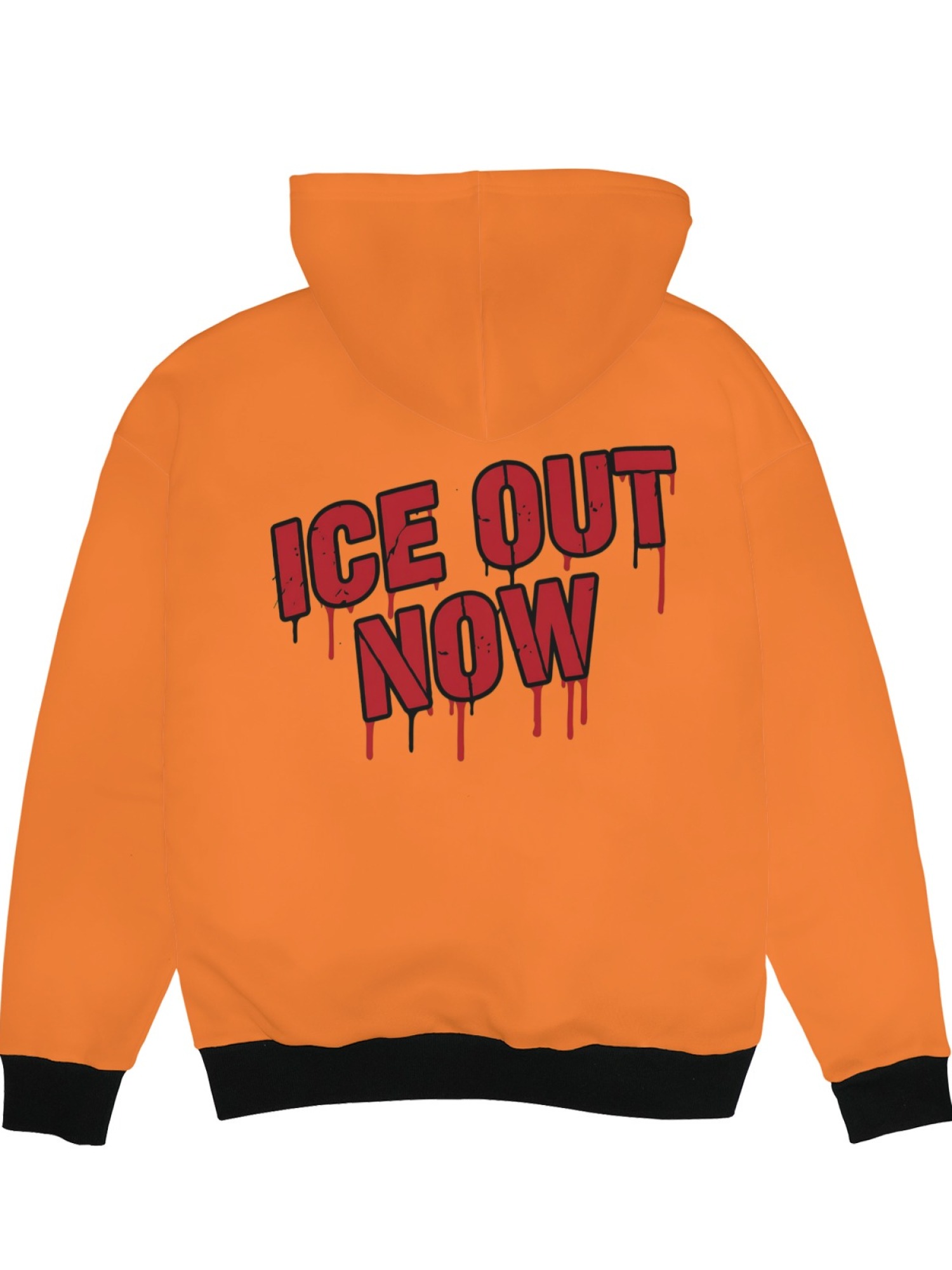 "A Mask Can't Hide Coward ICE" Statement Hoodie | Political Activist Pullover with Contrast Trim