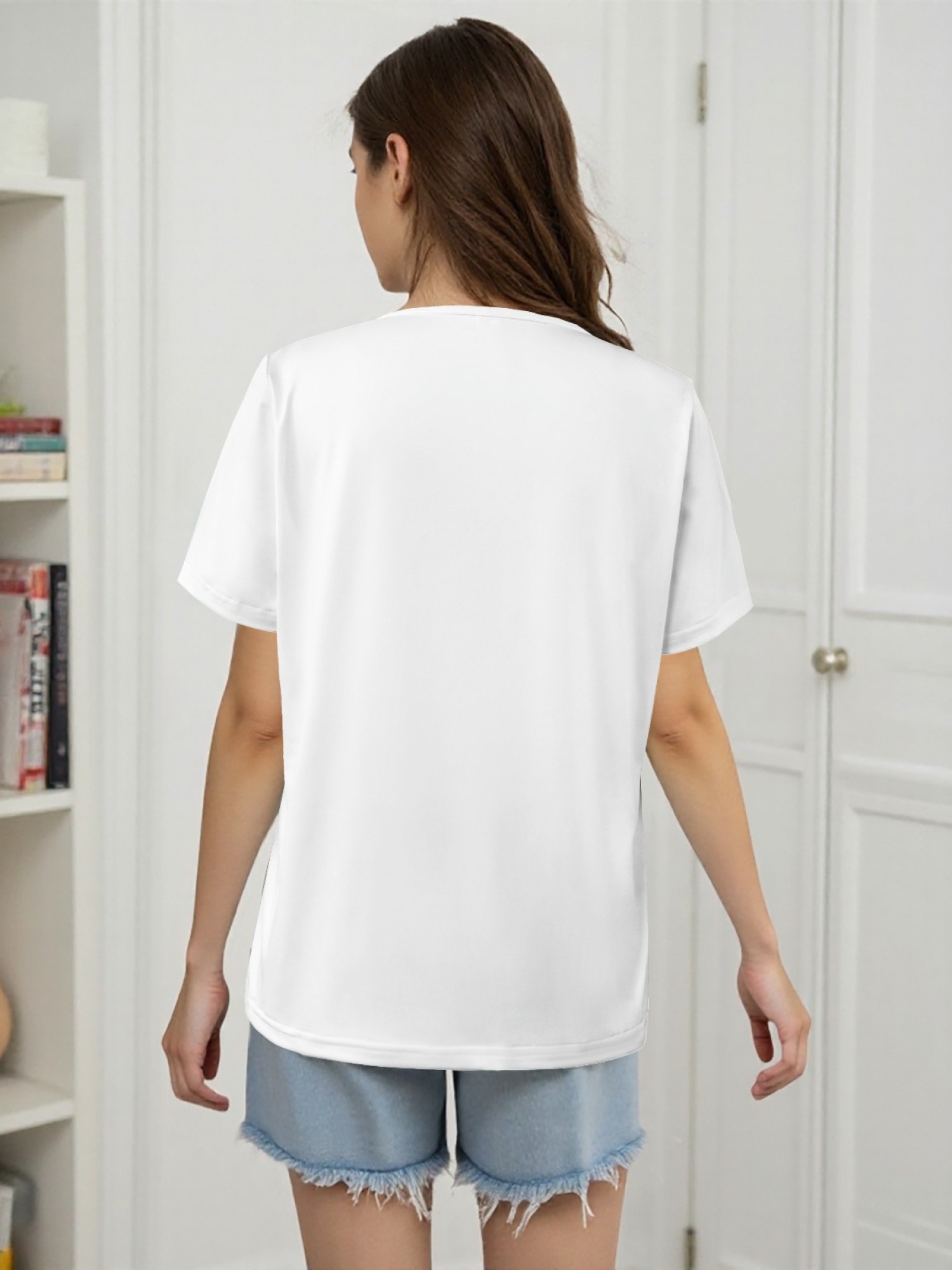 Women's Leopard Print Game Day Football T-Shirt - Casual Short Sleeve Graphic Tee