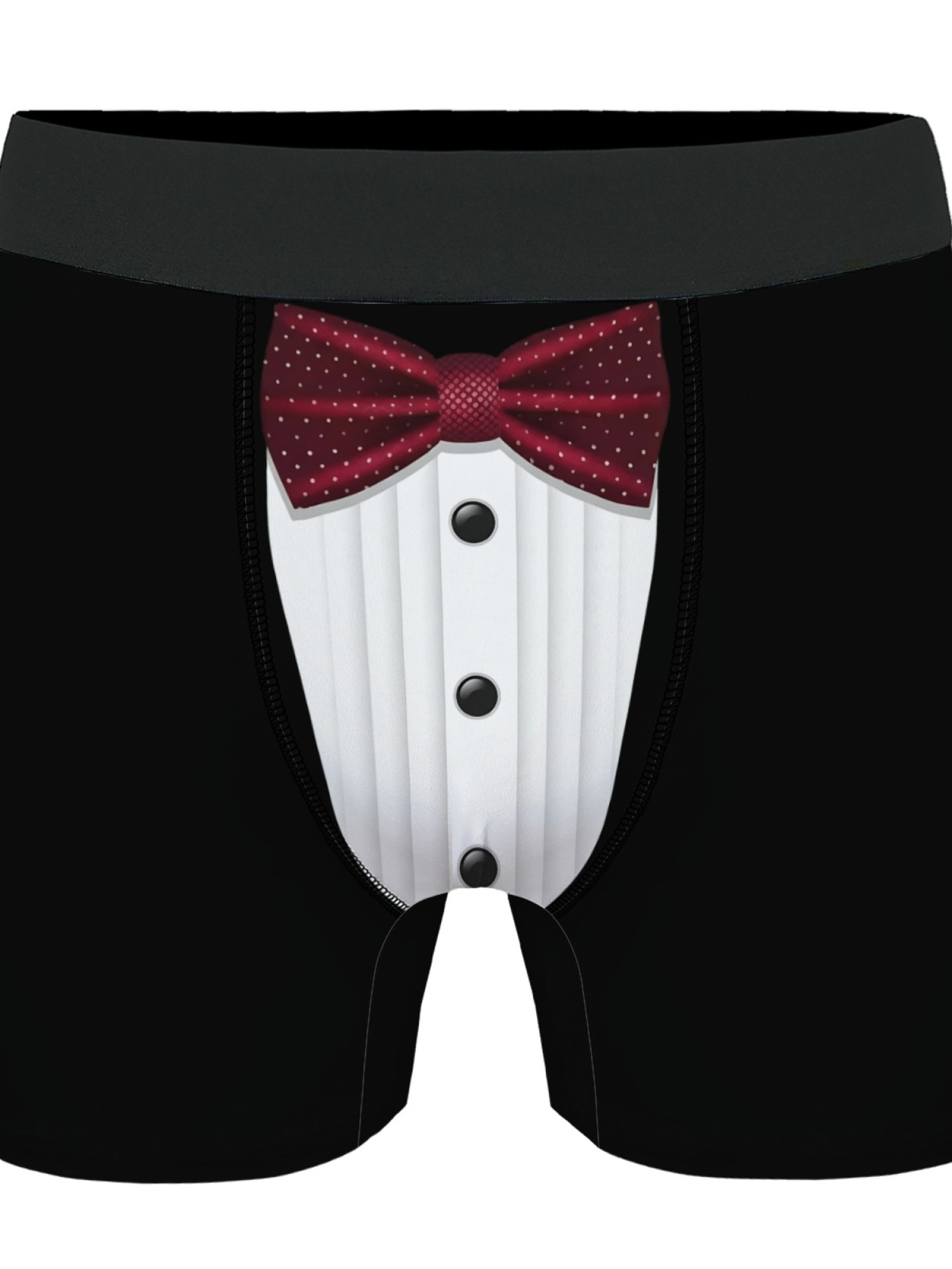 "The Gentleman" Tuxedo Men's Trunks & Mustache Socks Set | Funny Groom & Bachelor Gift Bundle