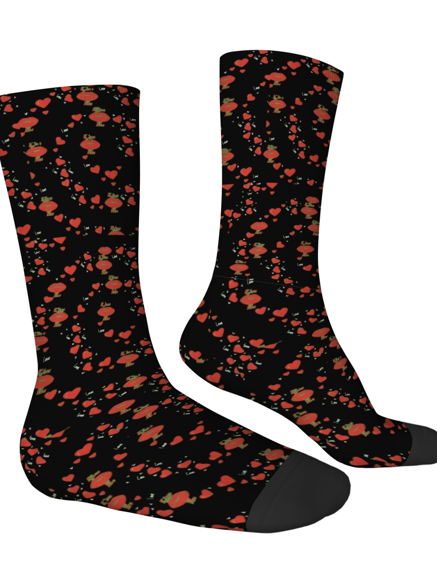 "Love & Kisses" Men's Romantic Trunks & Socks Gift Set | Valentine's Day Bundle