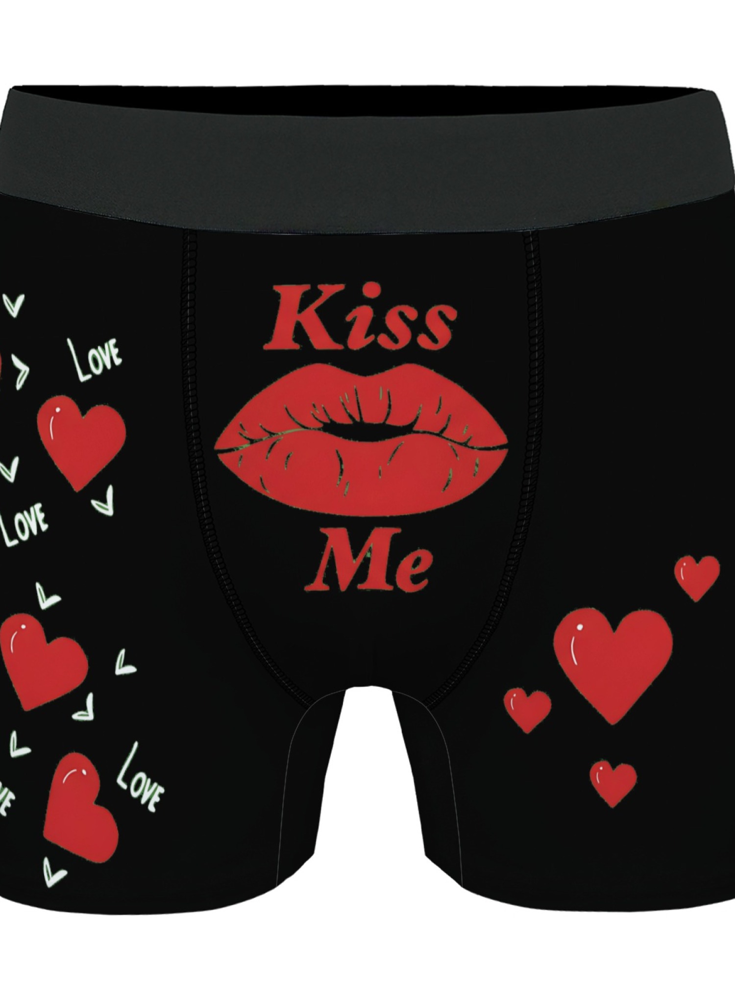 "Love & Kisses" Men's Romantic Trunks & Socks Gift Set | Valentine's Day Bundle