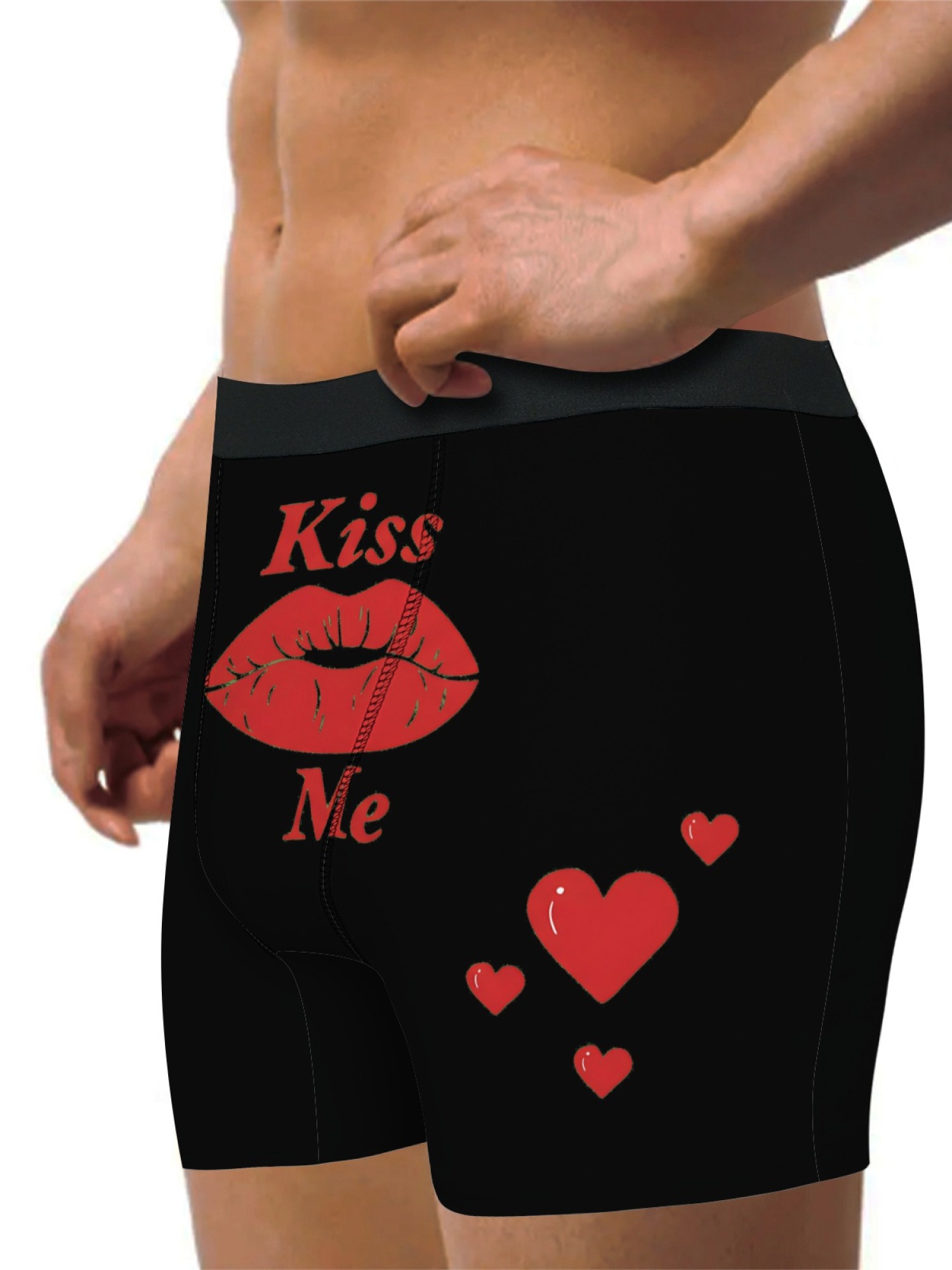 "Love & Kisses" Men's Romantic Trunks & Socks Gift Set | Valentine's Day Bundle
