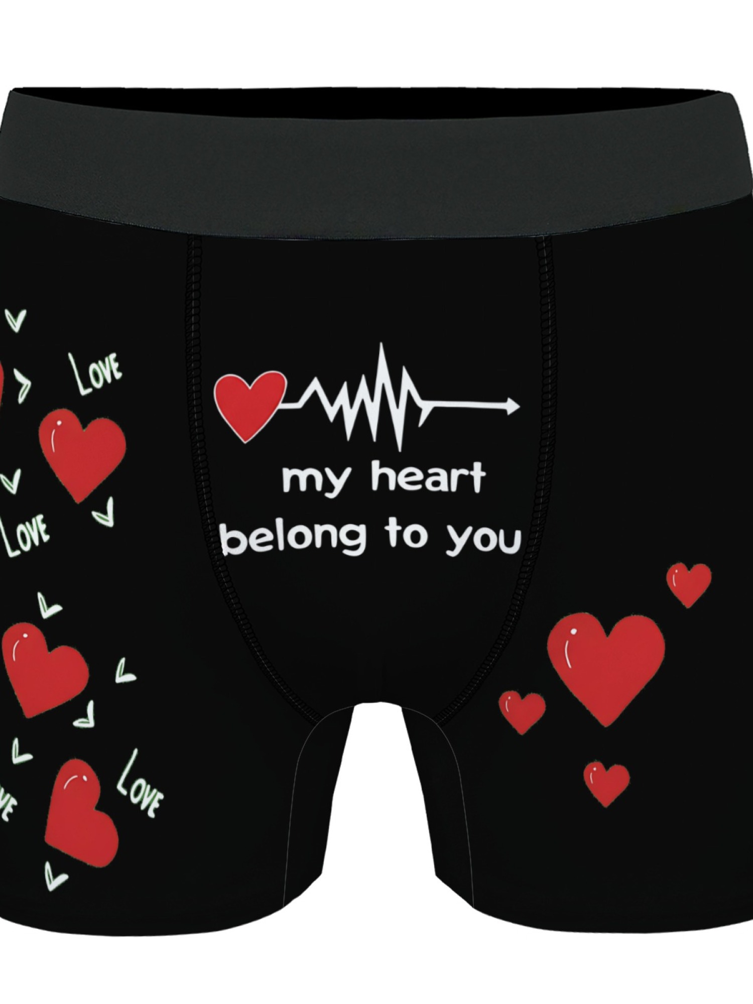 "Love & Kisses" Men's Romantic Trunks & Socks Gift Set | Valentine's Day Bundle