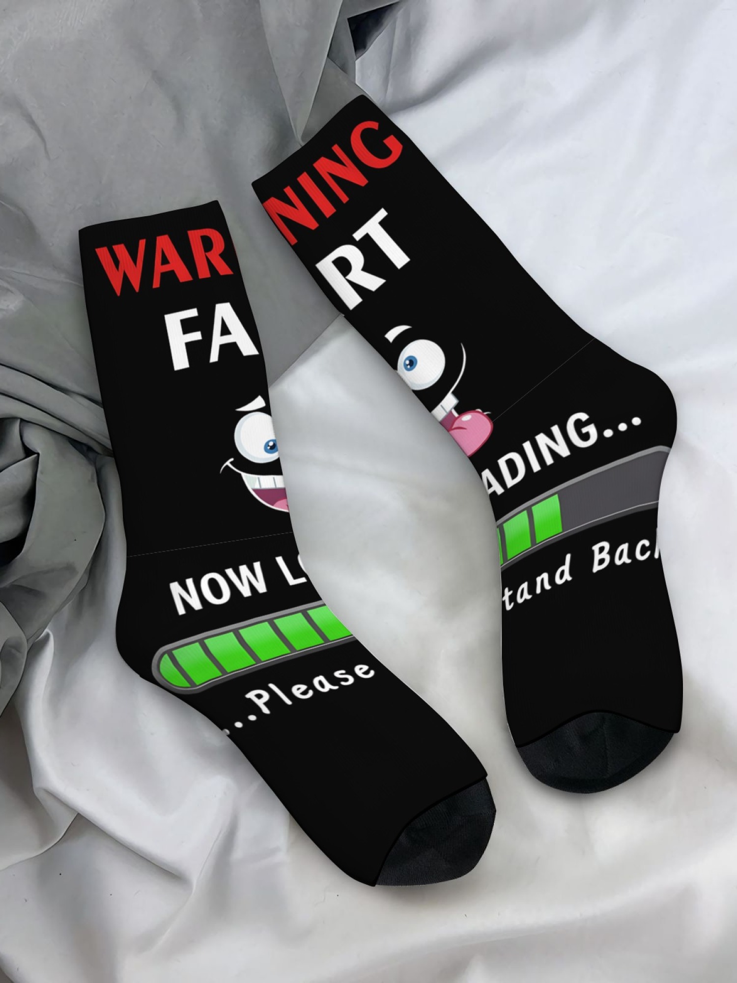 "Warning: Fart Loading" Men's Trunks & Socks Set | Hilarious Gag Gift Bundle