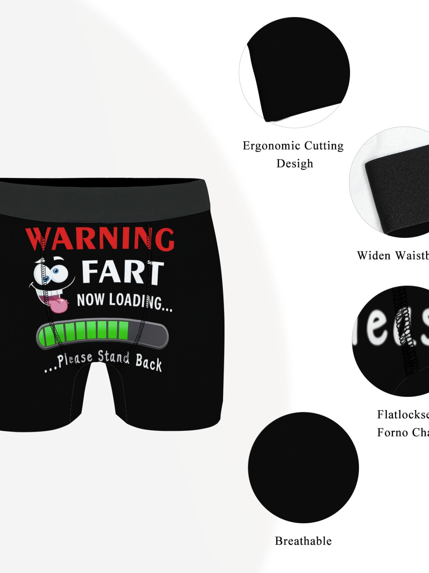 "Warning: Fart Loading" Men's Trunks & Socks Set | Hilarious Gag Gift Bundle