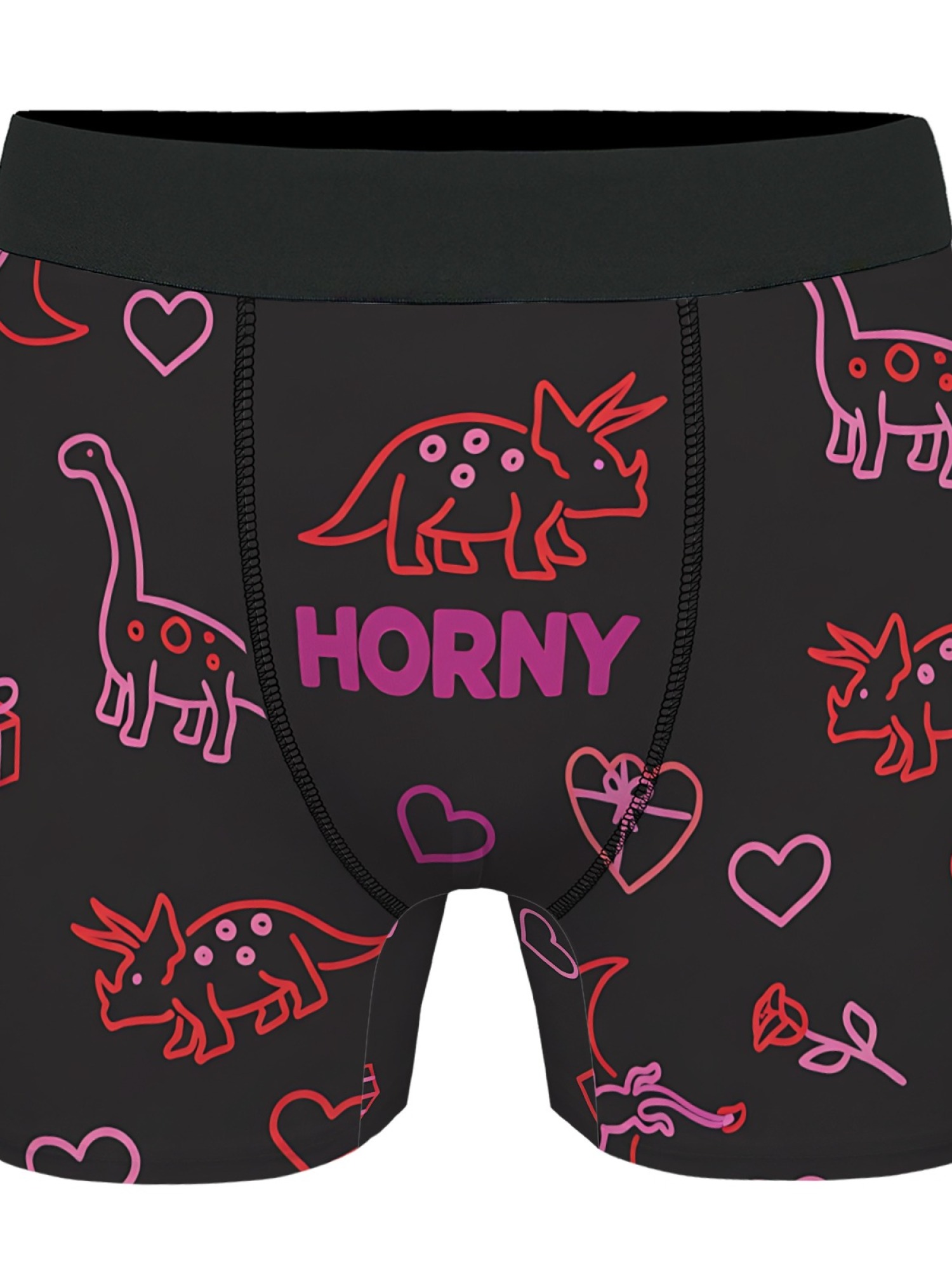 "Horny" Dinosaur Men's Trunks & Socks Set | Funny Naughty Valentine's Gift Bundle