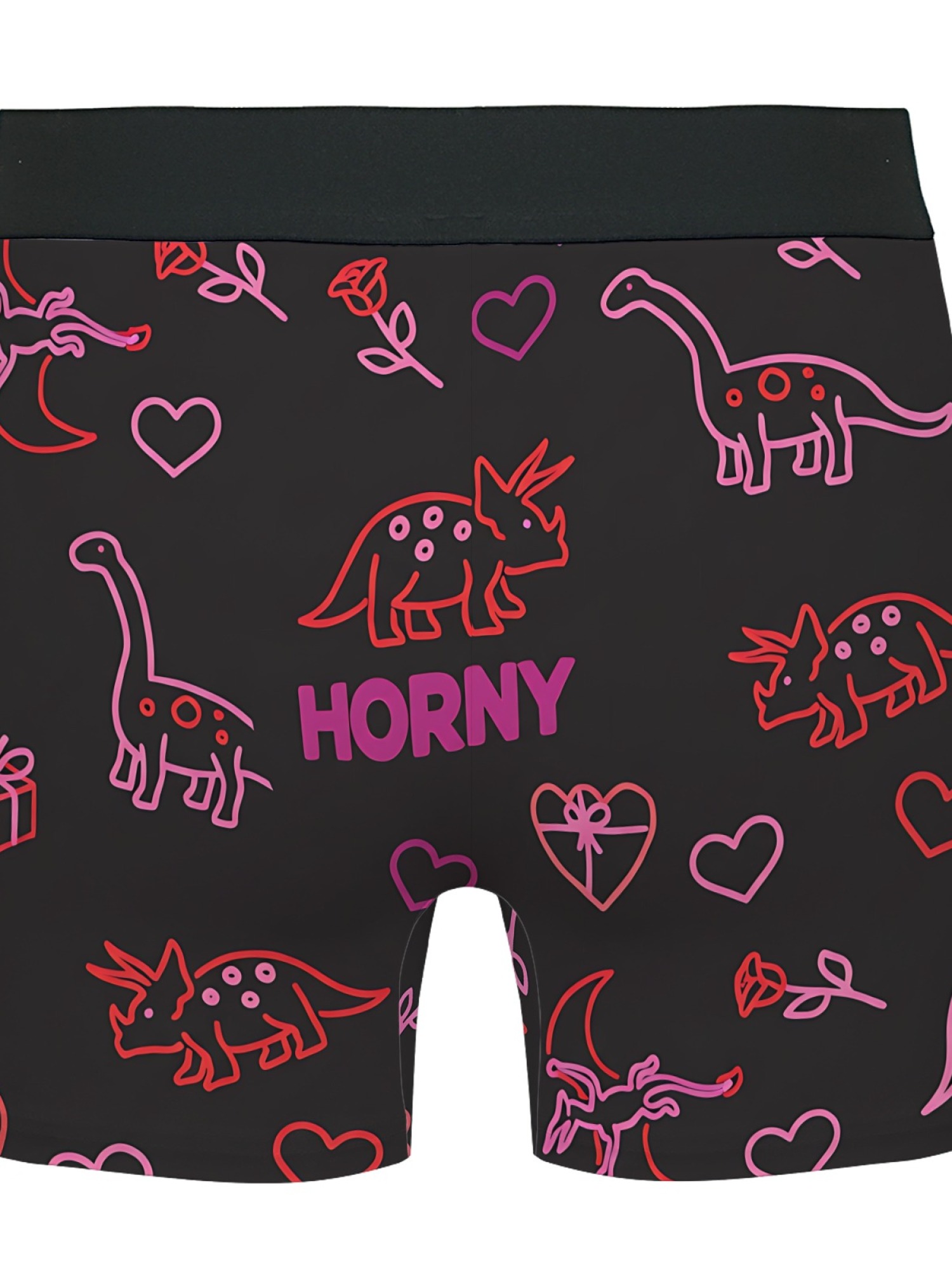 "Horny" Dinosaur Men's Trunks & Socks Set | Funny Naughty Valentine's Gift Bundle