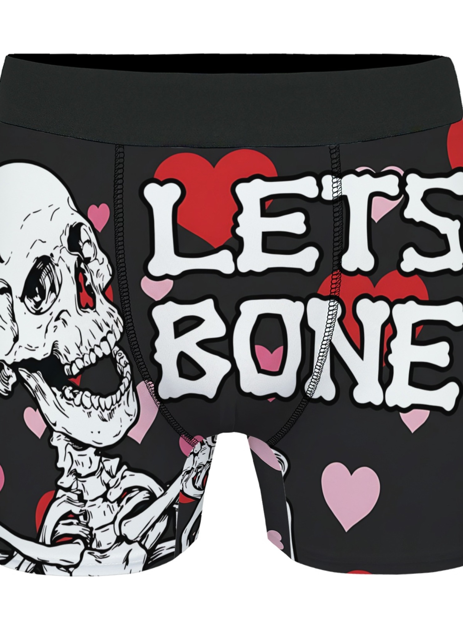"Let's Bone" Skeleton Men's Boxer Briefs & Socks Set | Funny Naughty Valentine's Gift Bundle