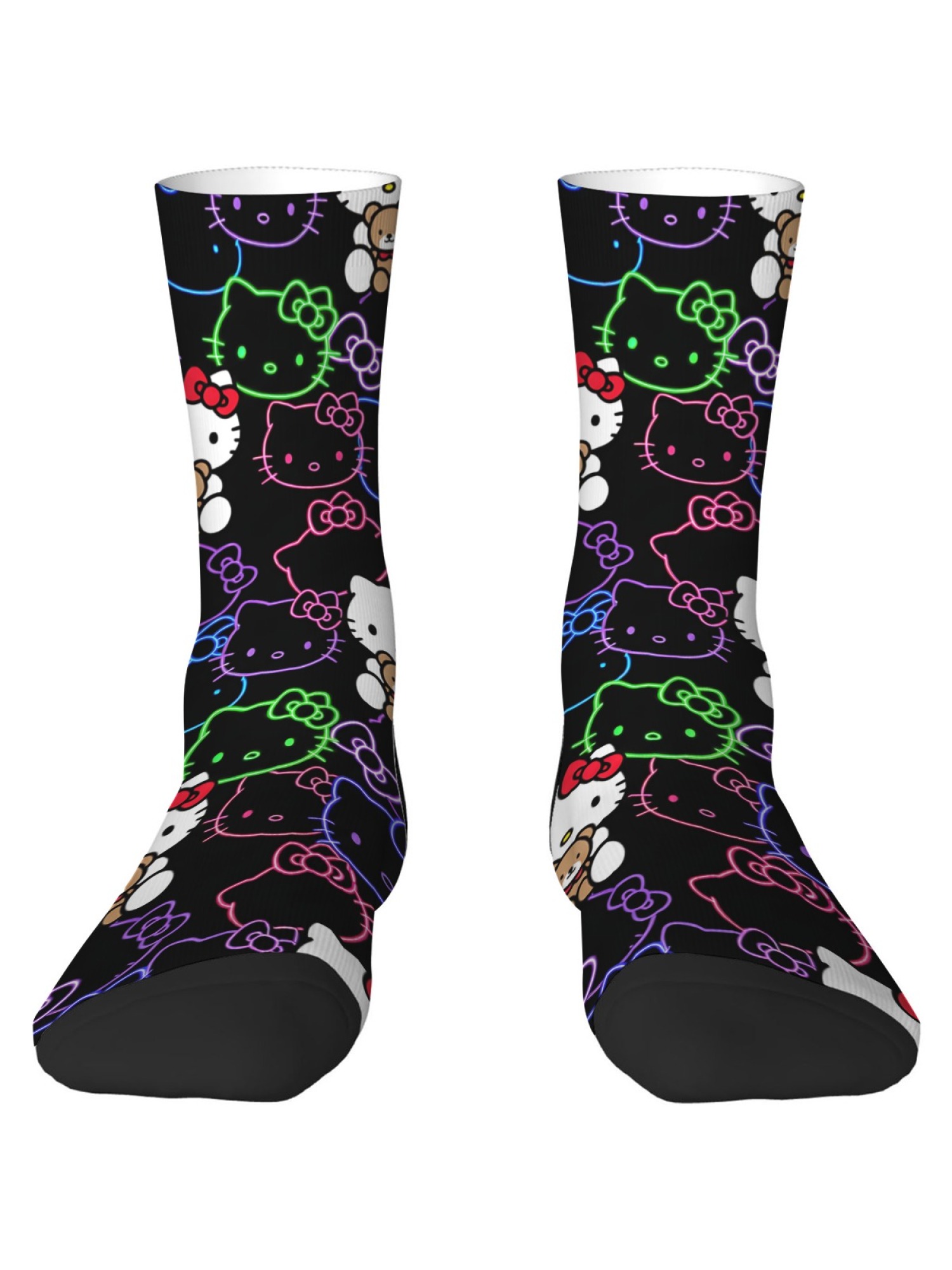 "Neon Kitty" Men's Boxer Briefs & Socks Set | Hello Kitty Y2K Graphic Gift Bundle