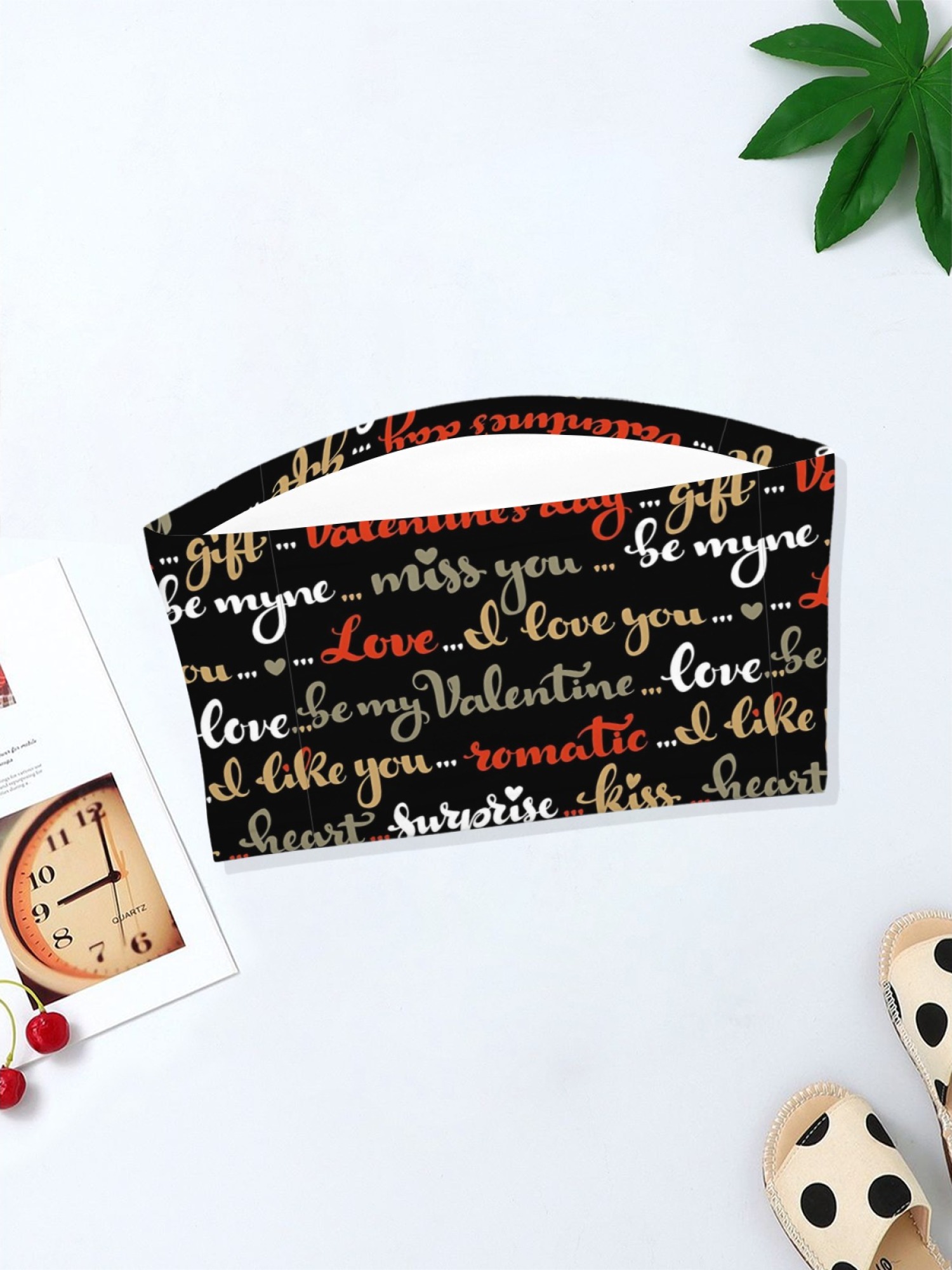 "Love Note" Typography Tube Top | Romantic Script Print Strapless Crop Top