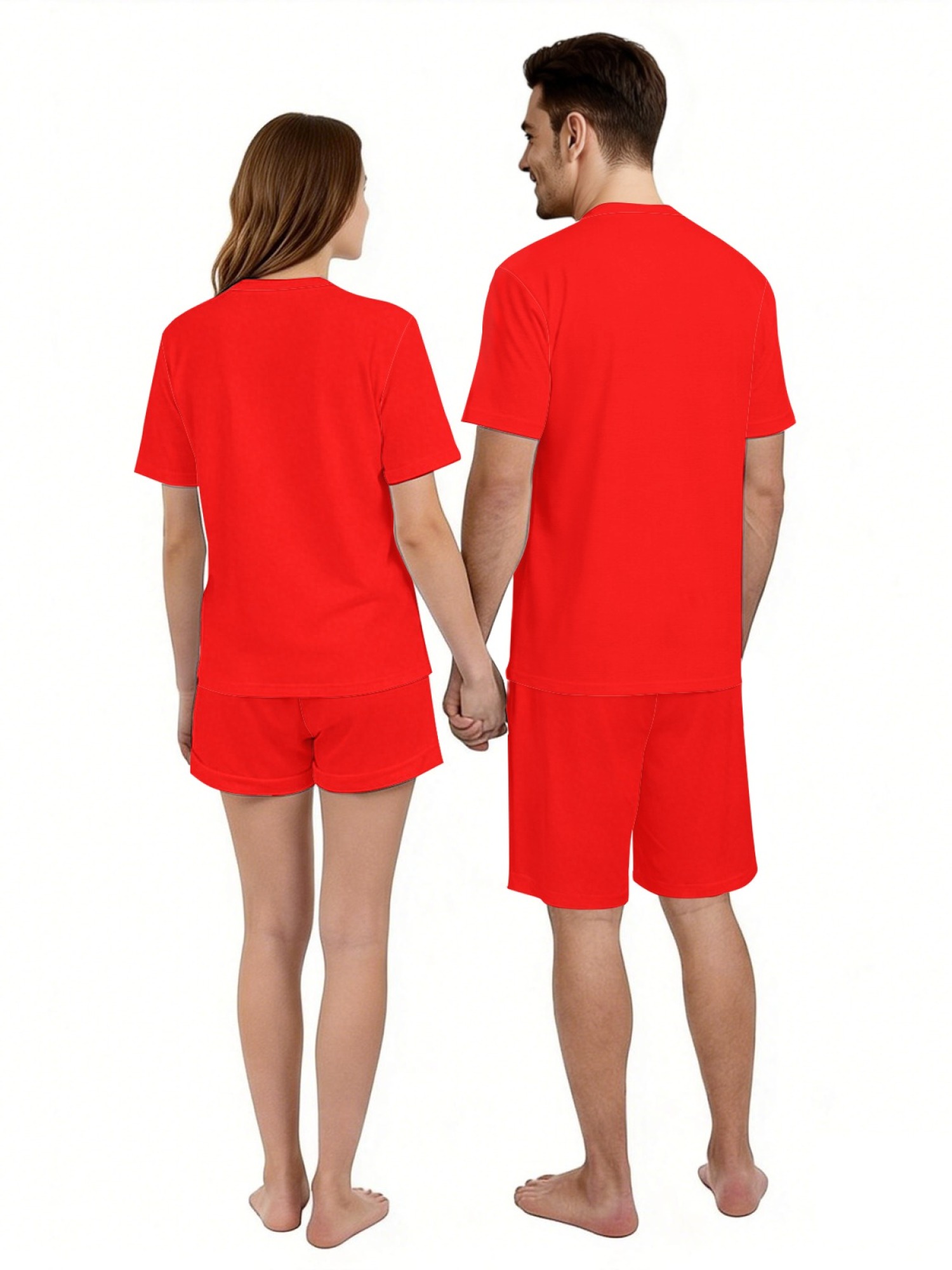 "Hubby & Wifey" Classic Matching Outfit | Sporty Couple T-Shirt & Shorts Set
