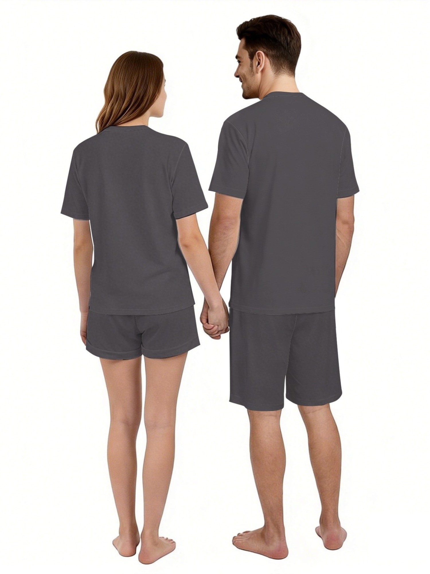 "Hubby & Wifey" Classic Matching Outfit | Sporty Couple T-Shirt & Shorts Set