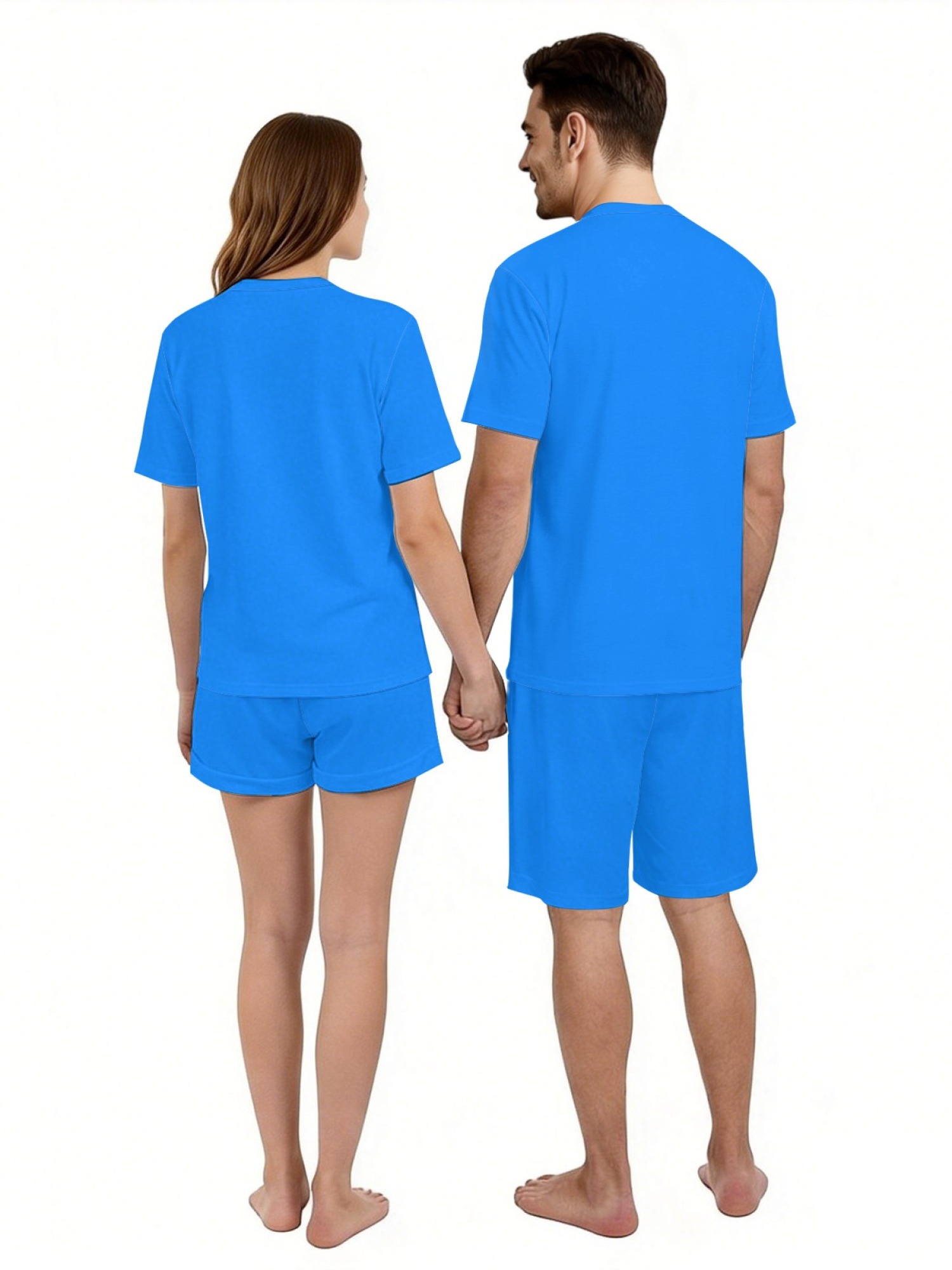 "Hubby & Wifey" Classic Matching Outfit | Sporty Couple T-Shirt & Shorts Set