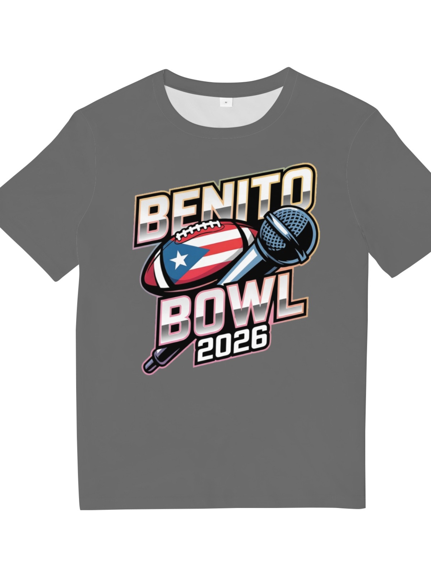 Benito Bowl 2026 Men's Graphic T-Shirt - Puerto Rico Football & Music Fan Tee