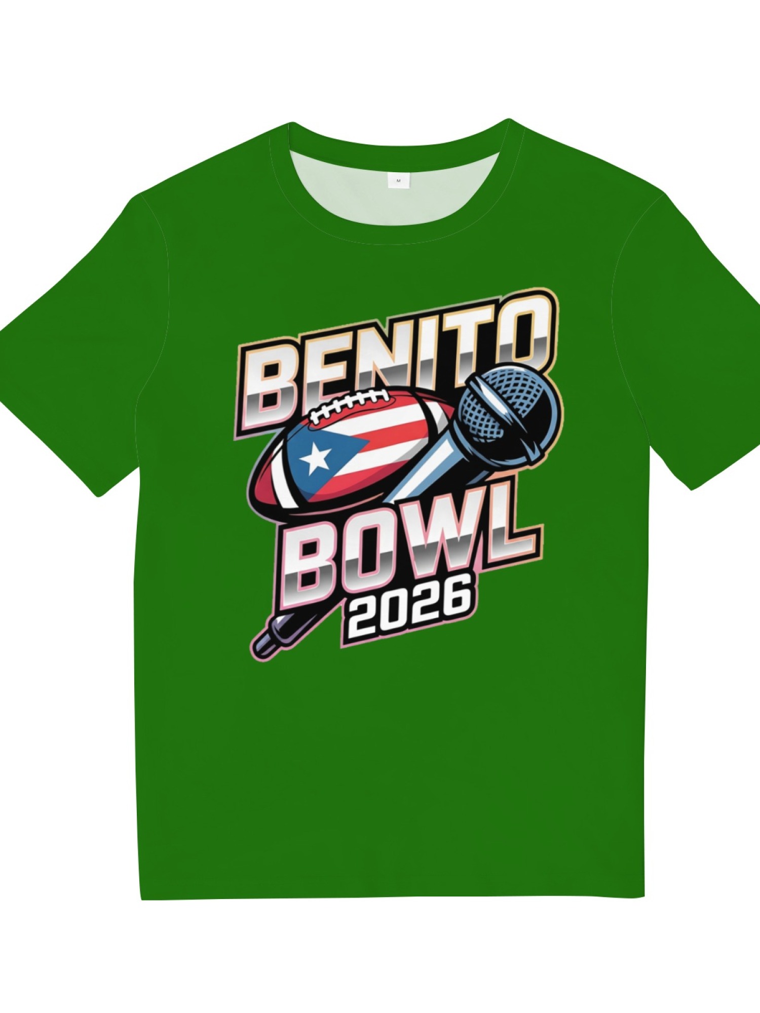 Benito Bowl 2026 Men's Graphic T-Shirt - Puerto Rico Football & Music Fan Tee