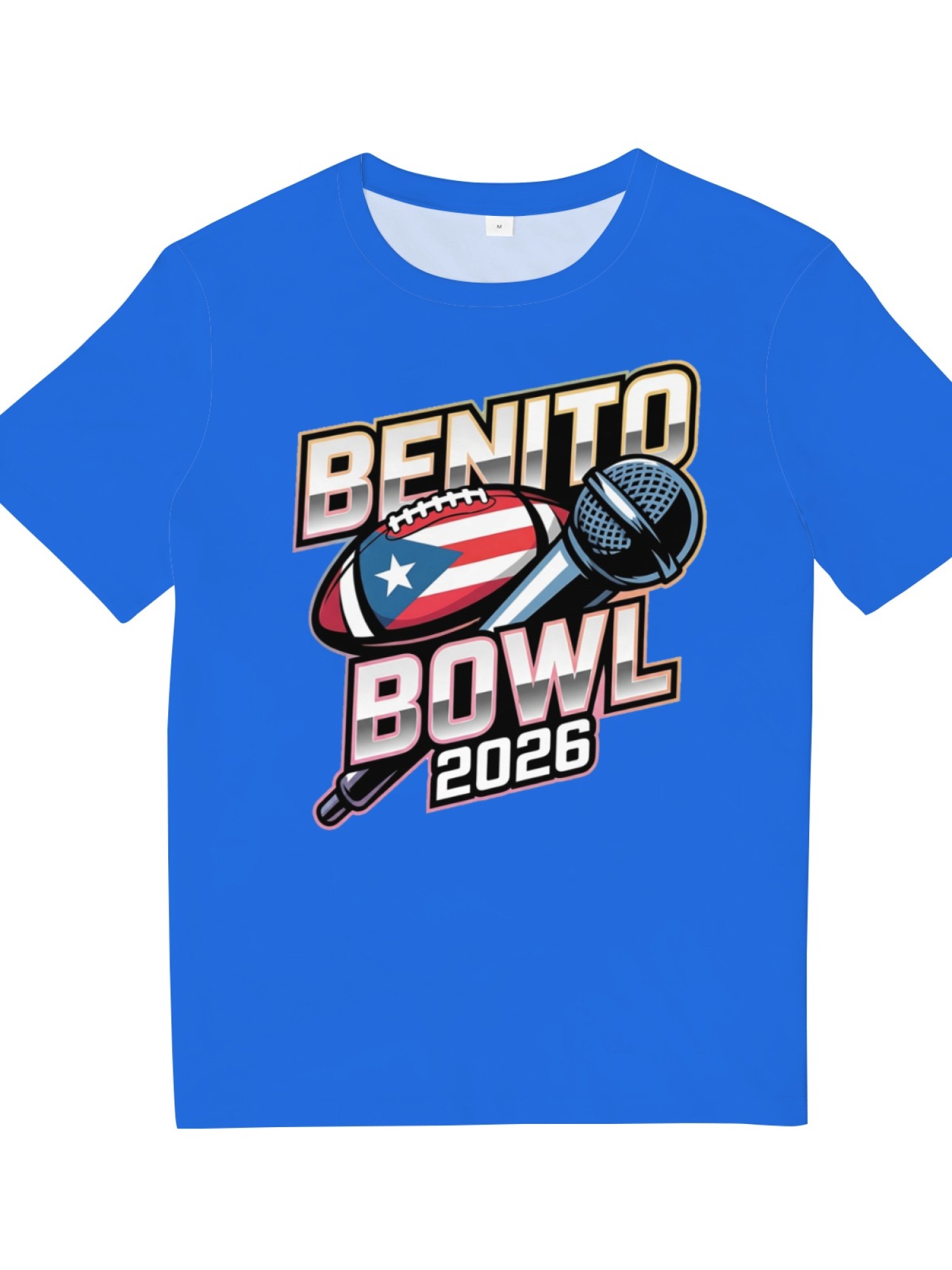 Benito Bowl 2026 Men's Graphic T-Shirt - Puerto Rico Football & Music Fan Tee