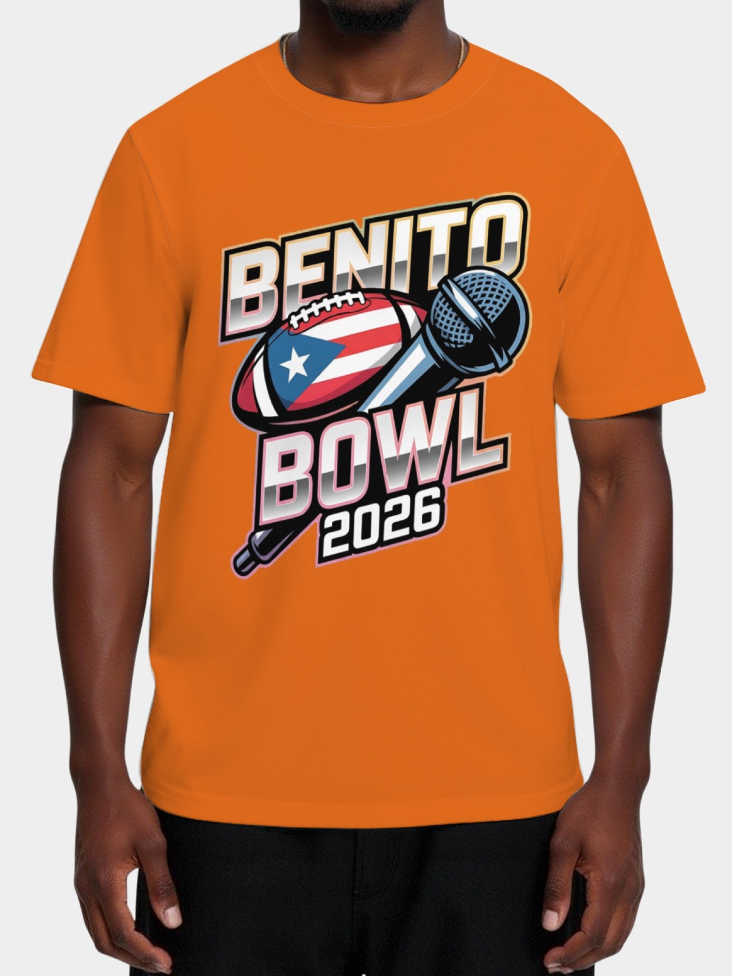 Benito Bowl 2026 Men's Graphic T-Shirt - Puerto Rico Football & Music Fan Tee