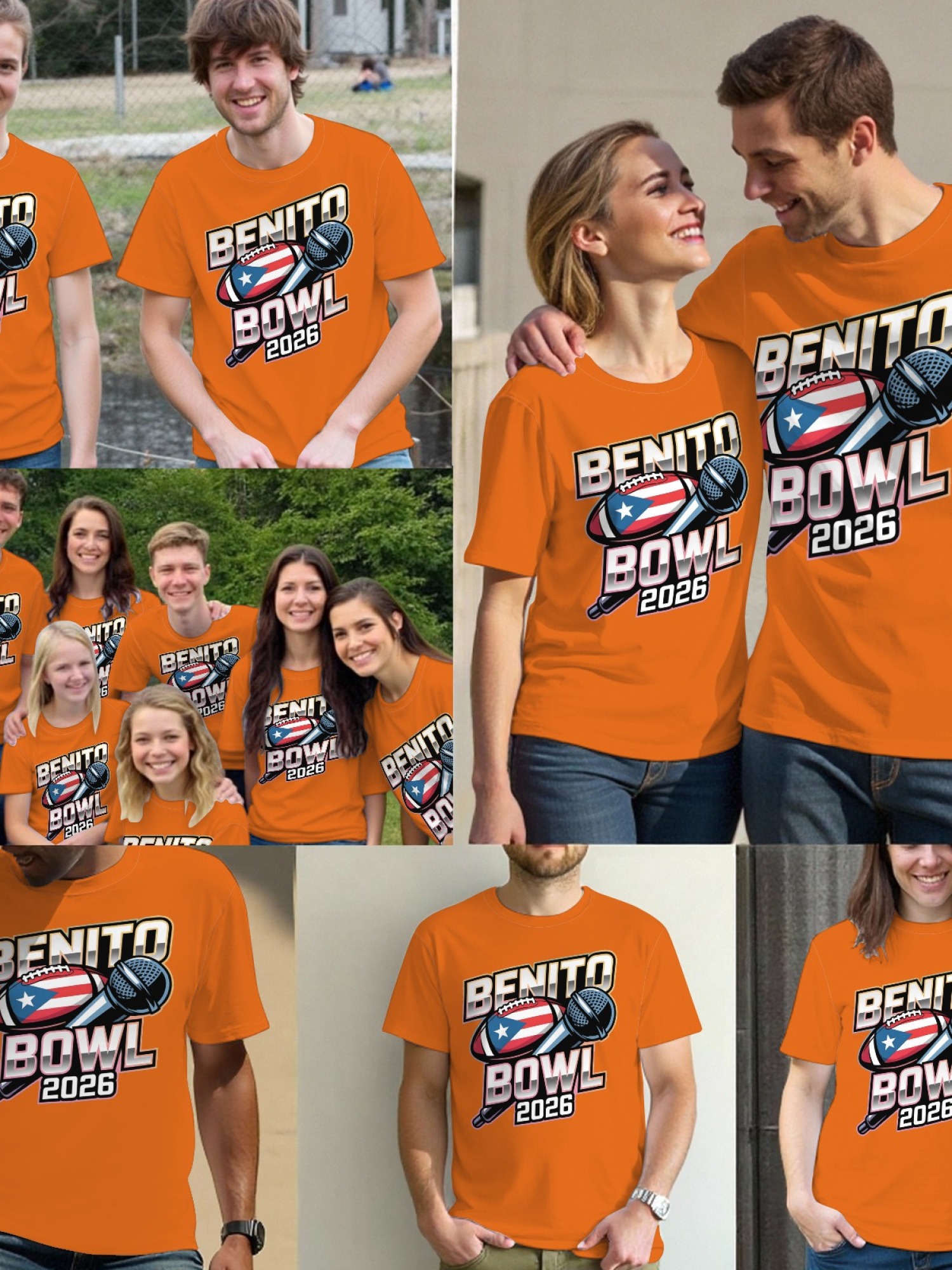 Benito Bowl 2026 Men's Graphic T-Shirt - Puerto Rico Football & Music Fan Tee