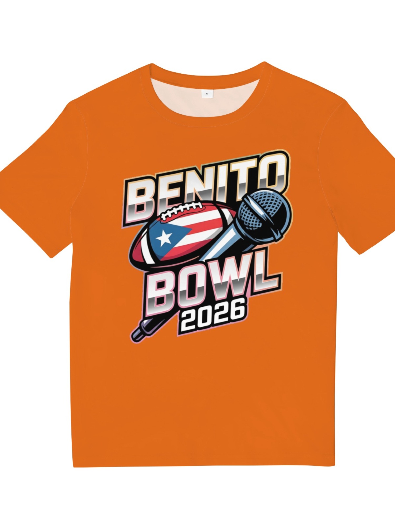 Benito Bowl 2026 Men's Graphic T-Shirt - Puerto Rico Football & Music Fan Tee