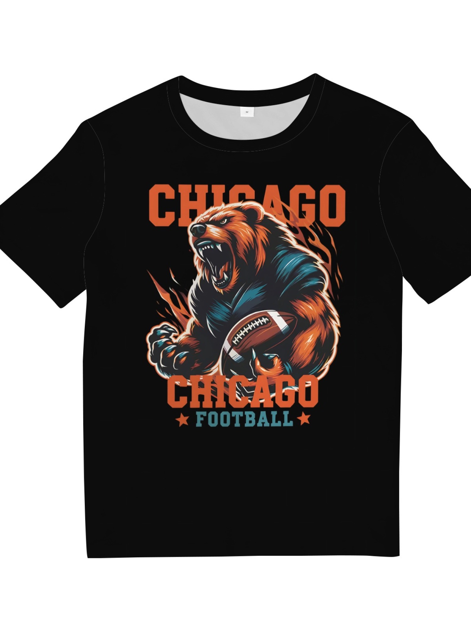 Chicago Football Grizzly Bear Men's Graphic T-Shirt - Premium Cotton Tee