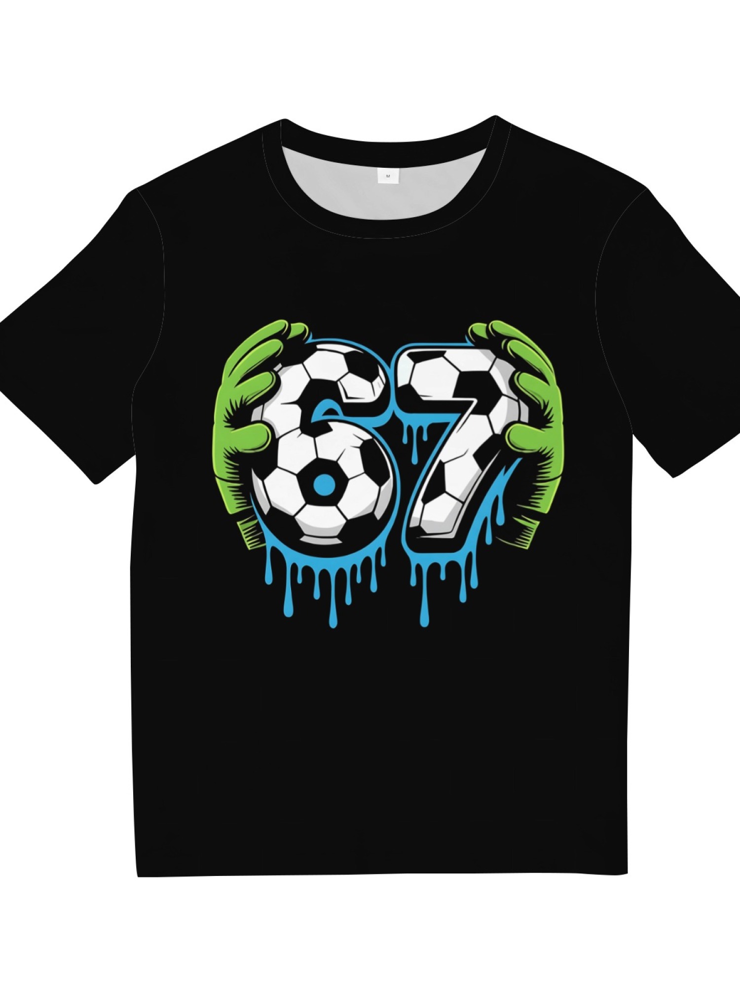 Graffiti Soccer Goalkeeper T-Shirt - Urban Drip Style Number 67 Graphic Tee