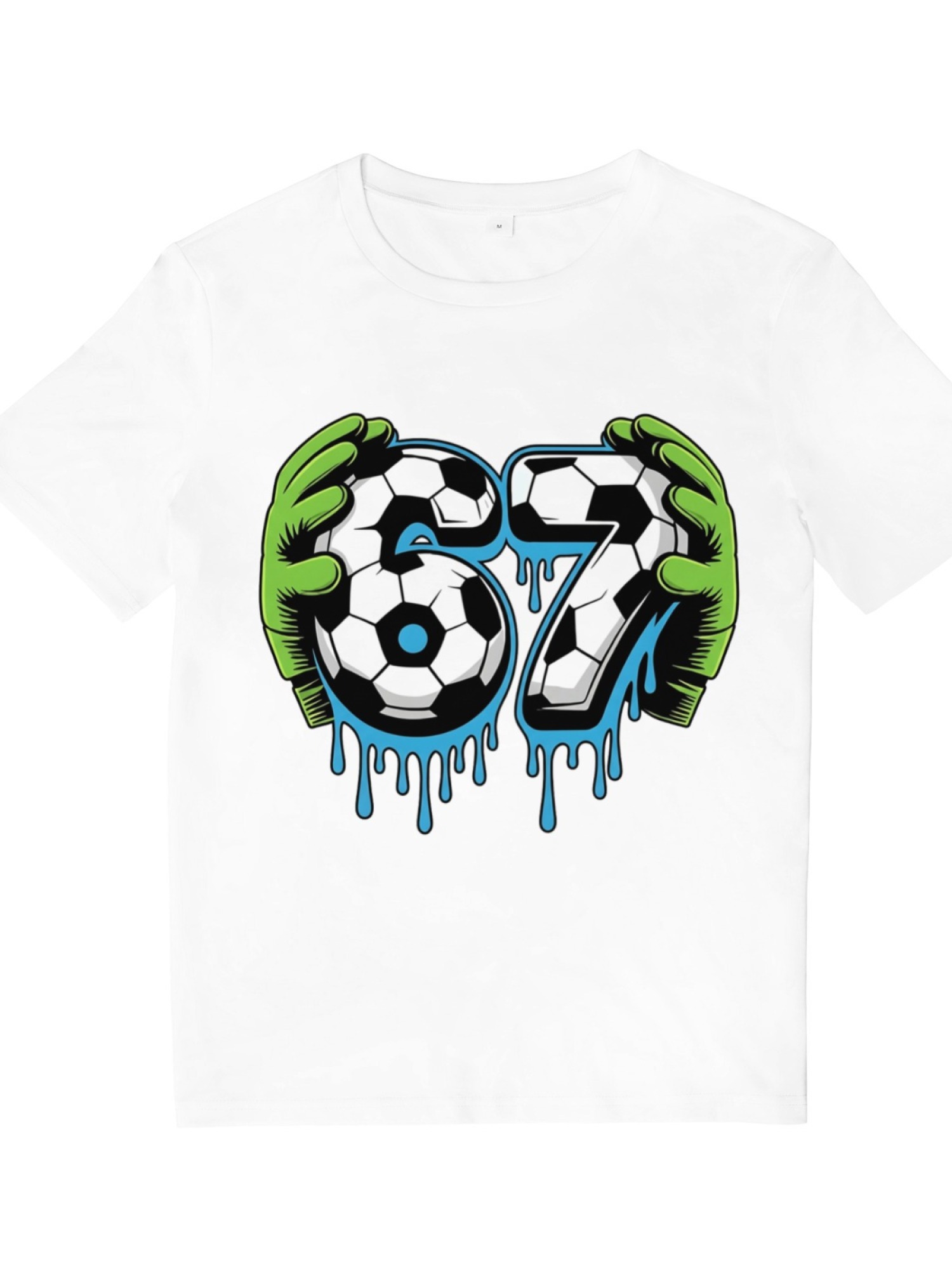 Graffiti Soccer Goalkeeper T-Shirt - Urban Drip Style Number 67 Graphic Tee