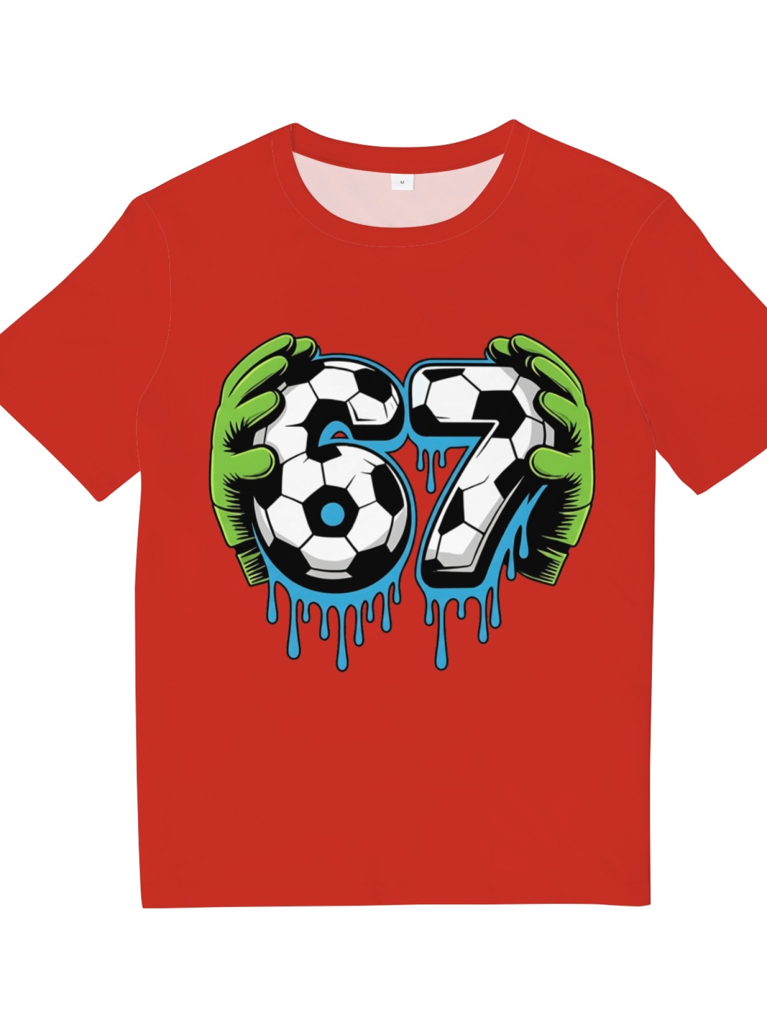 Graffiti Soccer Goalkeeper T-Shirt - Urban Drip Style Number 67 Graphic Tee