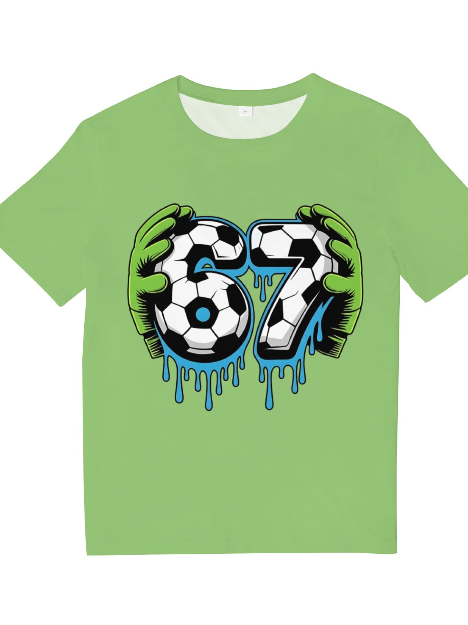 Graffiti Soccer Goalkeeper T-Shirt - Urban Drip Style Number 67 Graphic Tee