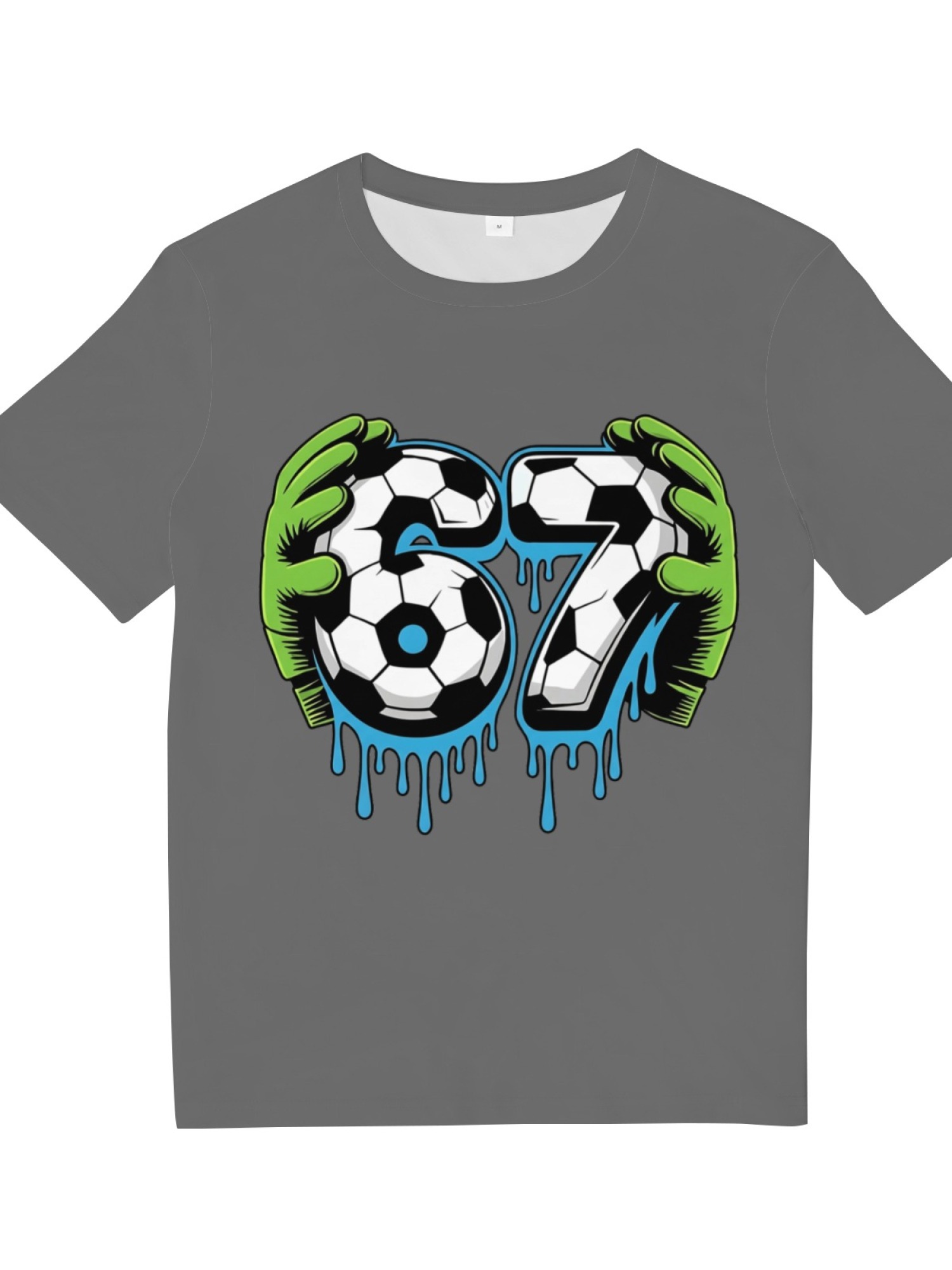 Graffiti Soccer Goalkeeper T-Shirt - Urban Drip Style Number 67 Graphic Tee