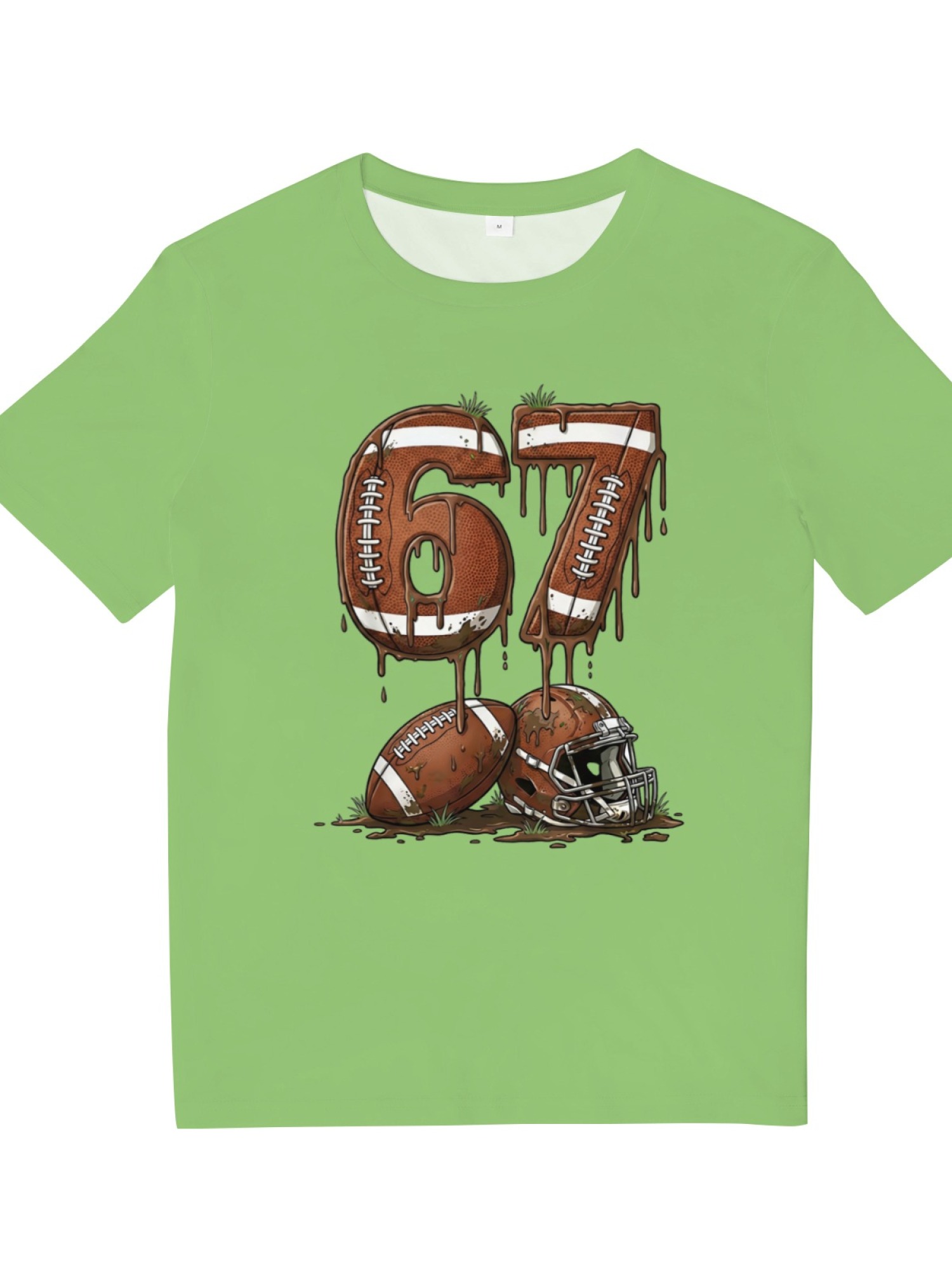 Urban Sports Drip T-Shirt - Graffiti Number 67 Soccer & American Football Graphic Tee