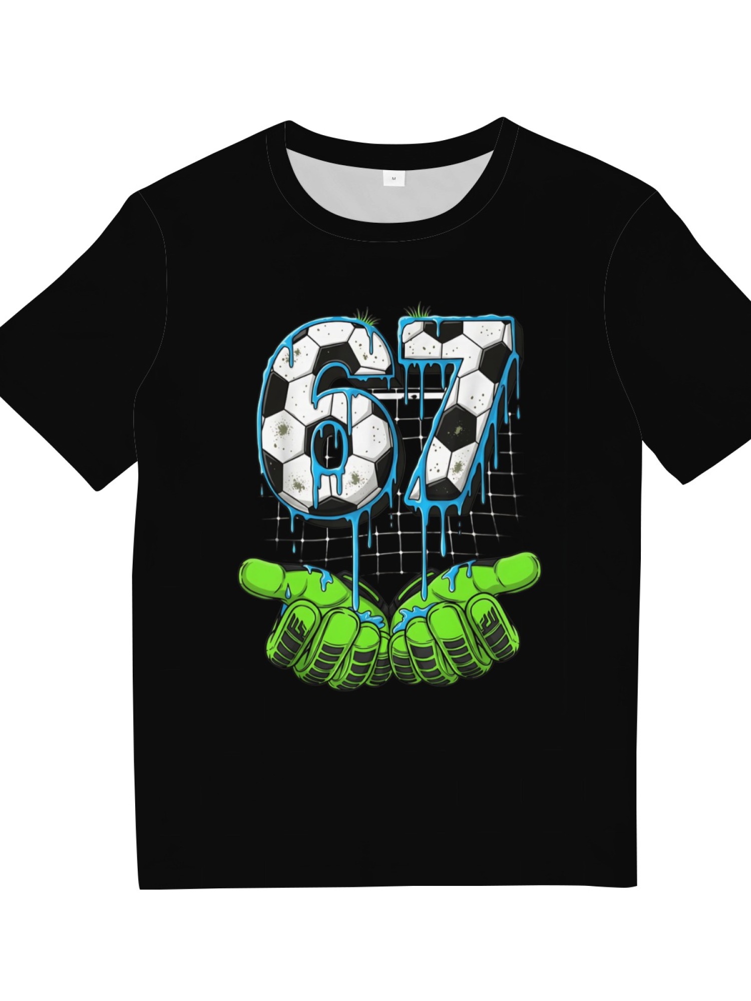Urban Soccer Goalkeeper T-Shirt - Graffiti Drip Number 67 Men's Graphic Tee (9 Colors)