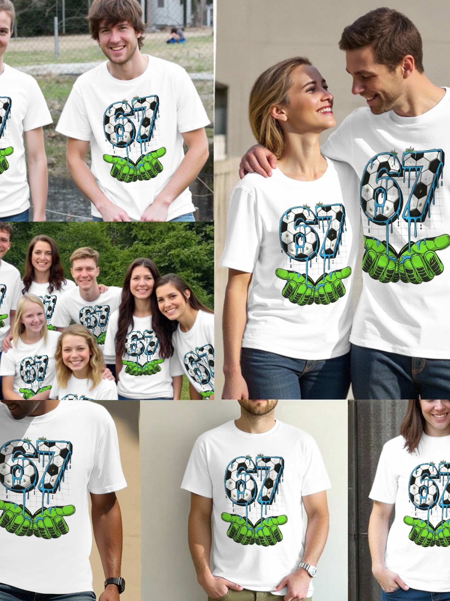 Urban Soccer Goalkeeper T-Shirt - Graffiti Drip Number 67 Men's Graphic Tee (9 Colors)