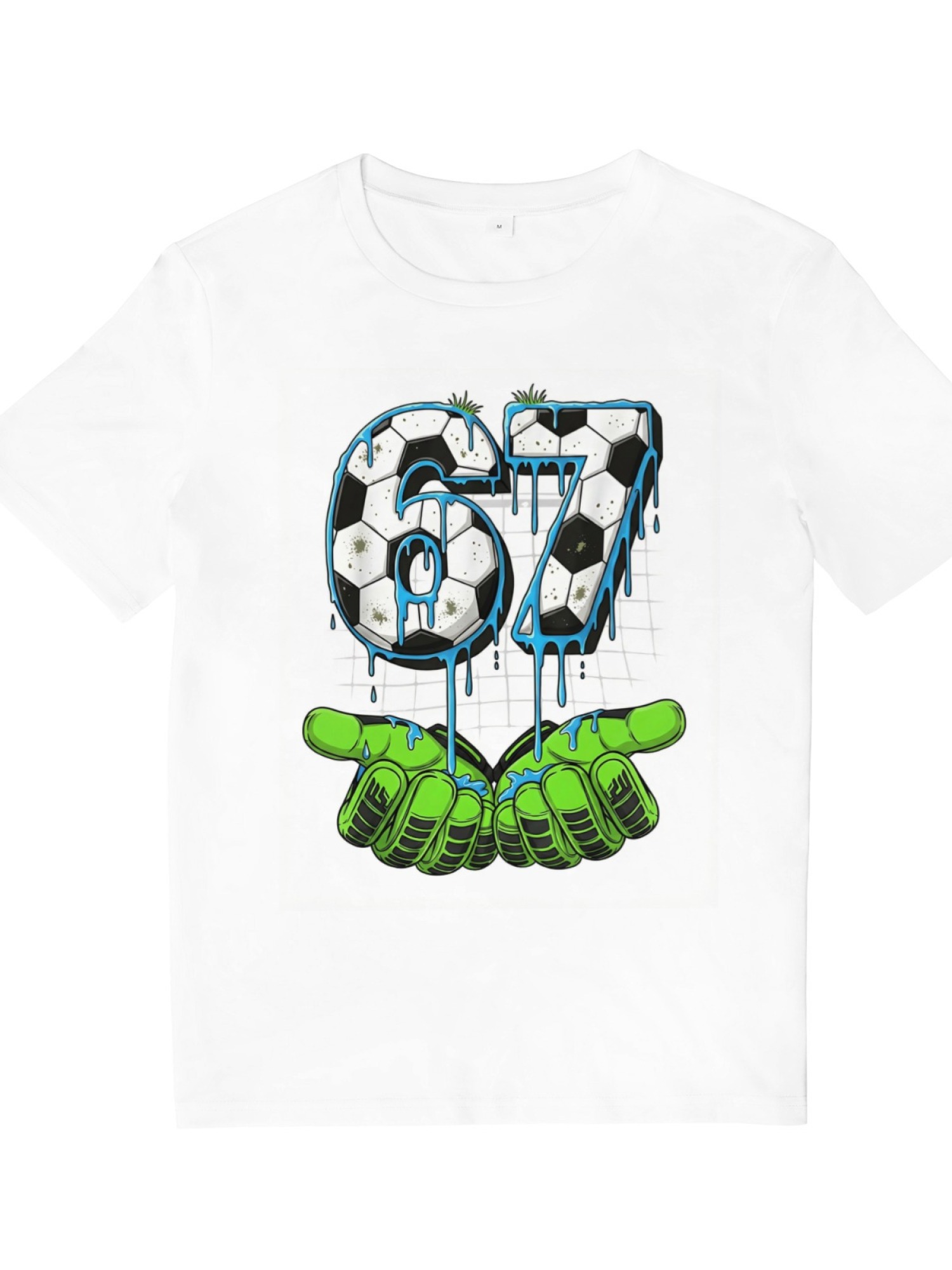 Urban Soccer Goalkeeper T-Shirt - Graffiti Drip Number 67 Men's Graphic Tee (9 Colors)