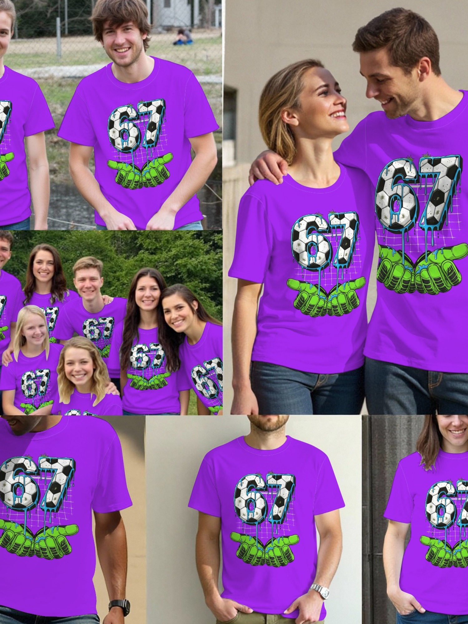 Urban Soccer Goalkeeper T-Shirt - Graffiti Drip Number 67 Men's Graphic Tee (9 Colors)