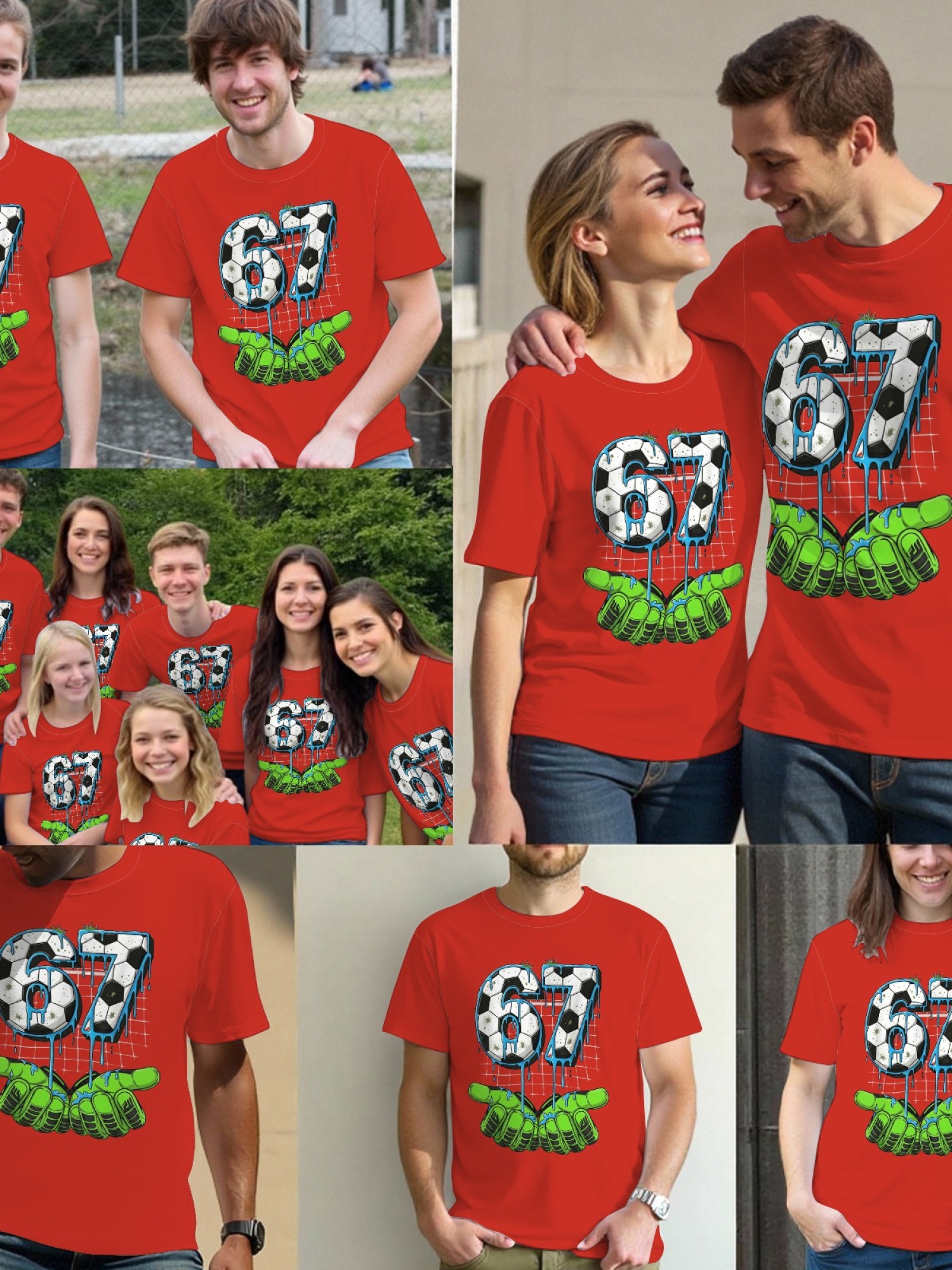 Urban Soccer Goalkeeper T-Shirt - Graffiti Drip Number 67 Men's Graphic Tee (9 Colors)