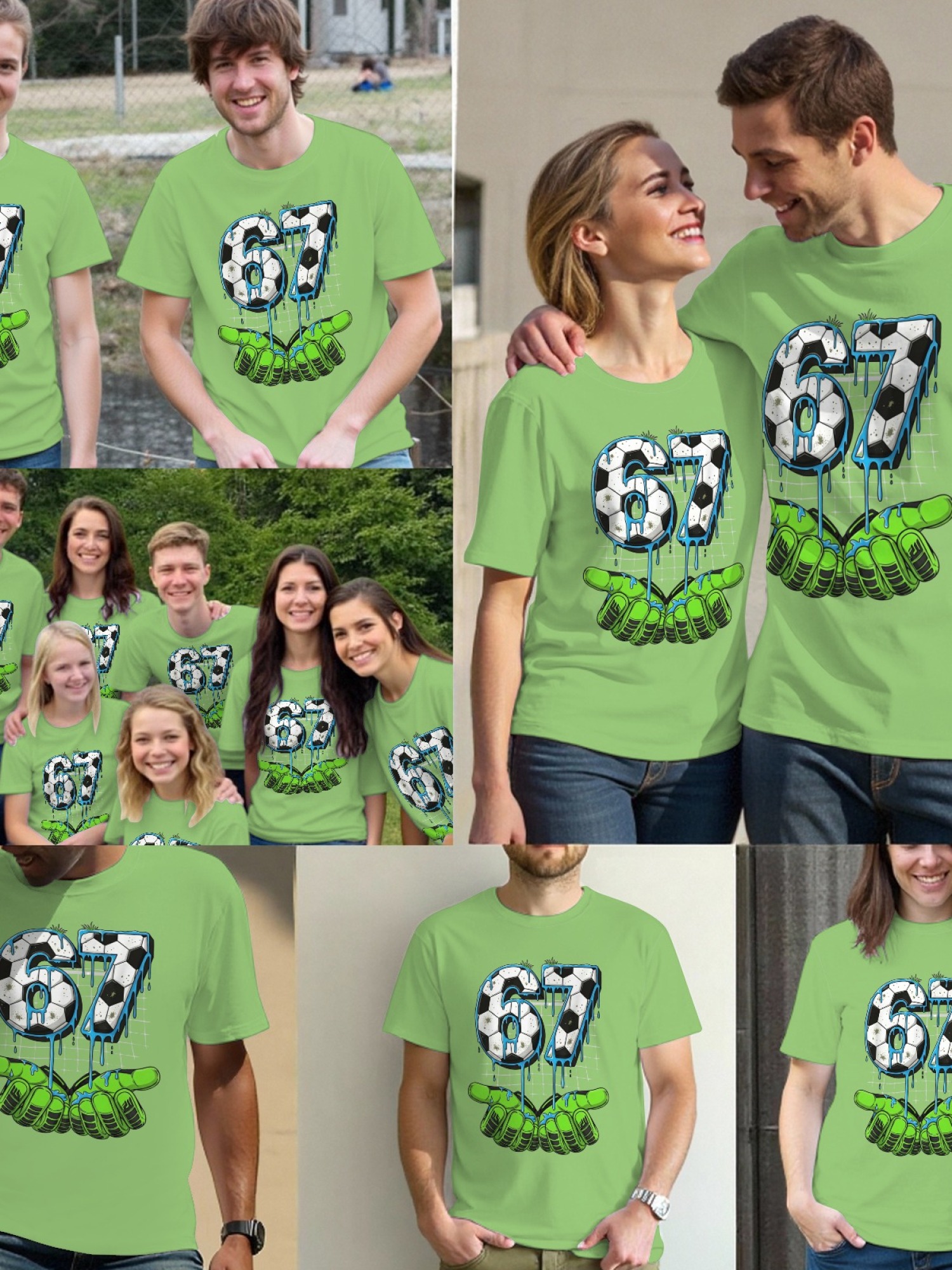 Urban Soccer Goalkeeper T-Shirt - Graffiti Drip Number 67 Men's Graphic Tee (9 Colors)