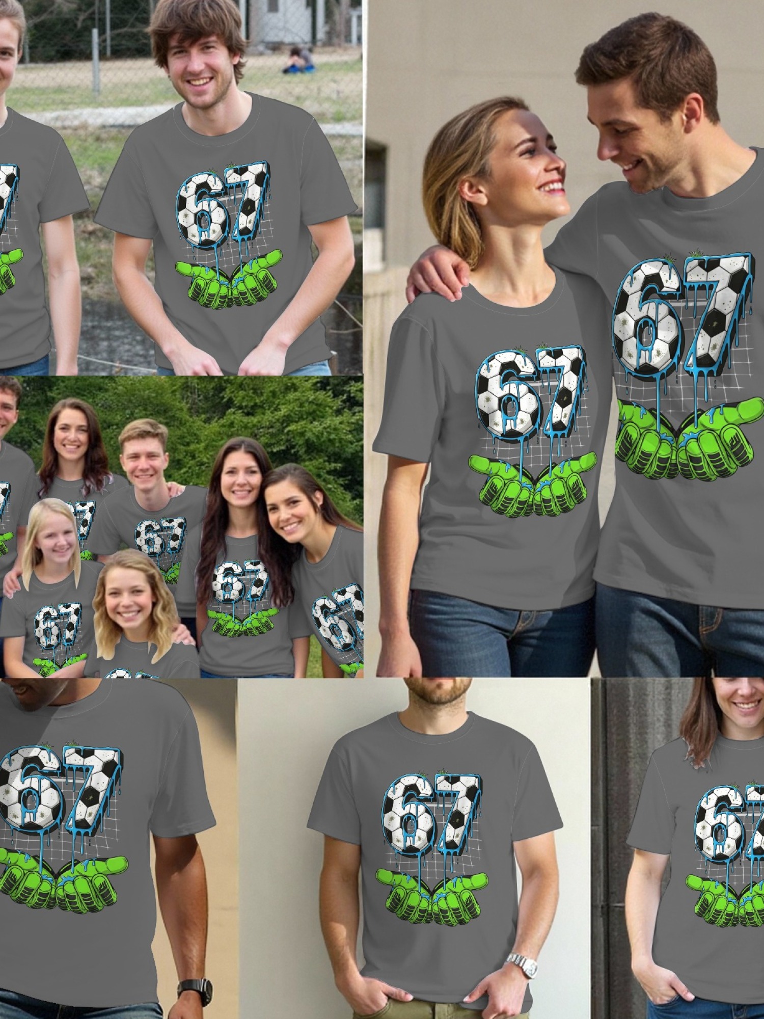 Urban Soccer Goalkeeper T-Shirt - Graffiti Drip Number 67 Men's Graphic Tee (9 Colors)