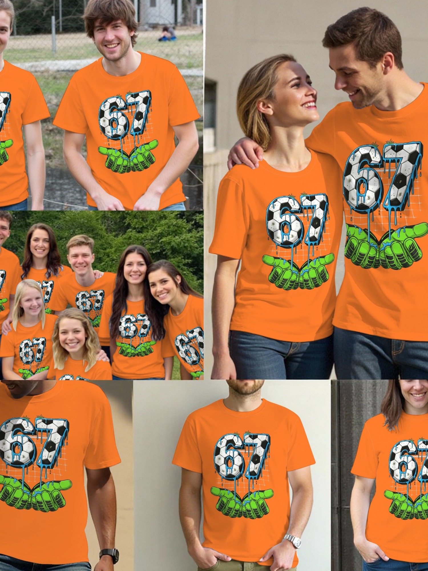 Urban Soccer Goalkeeper T-Shirt - Graffiti Drip Number 67 Men's Graphic Tee (9 Colors)