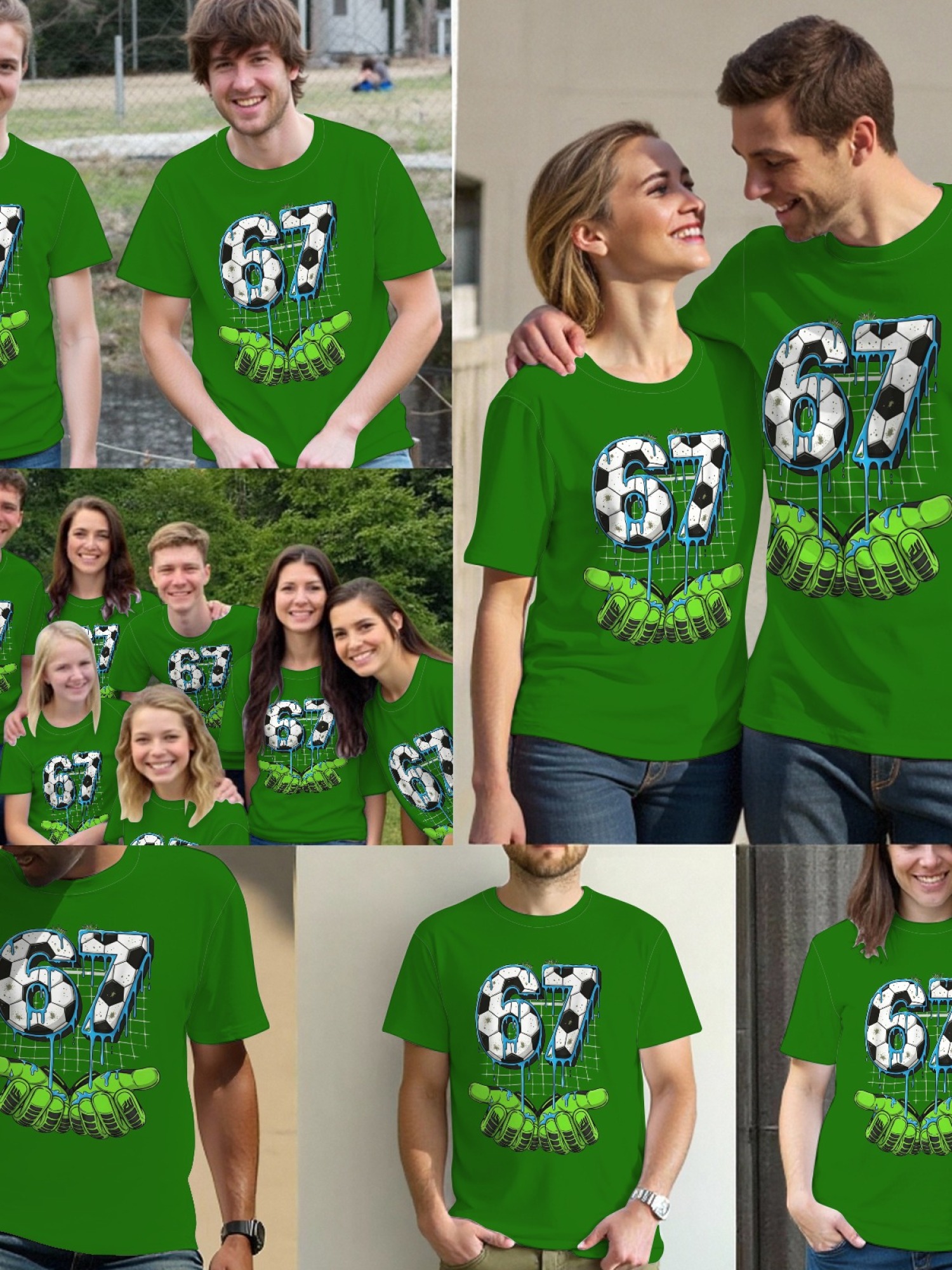 Urban Soccer Goalkeeper T-Shirt - Graffiti Drip Number 67 Men's Graphic Tee (9 Colors)