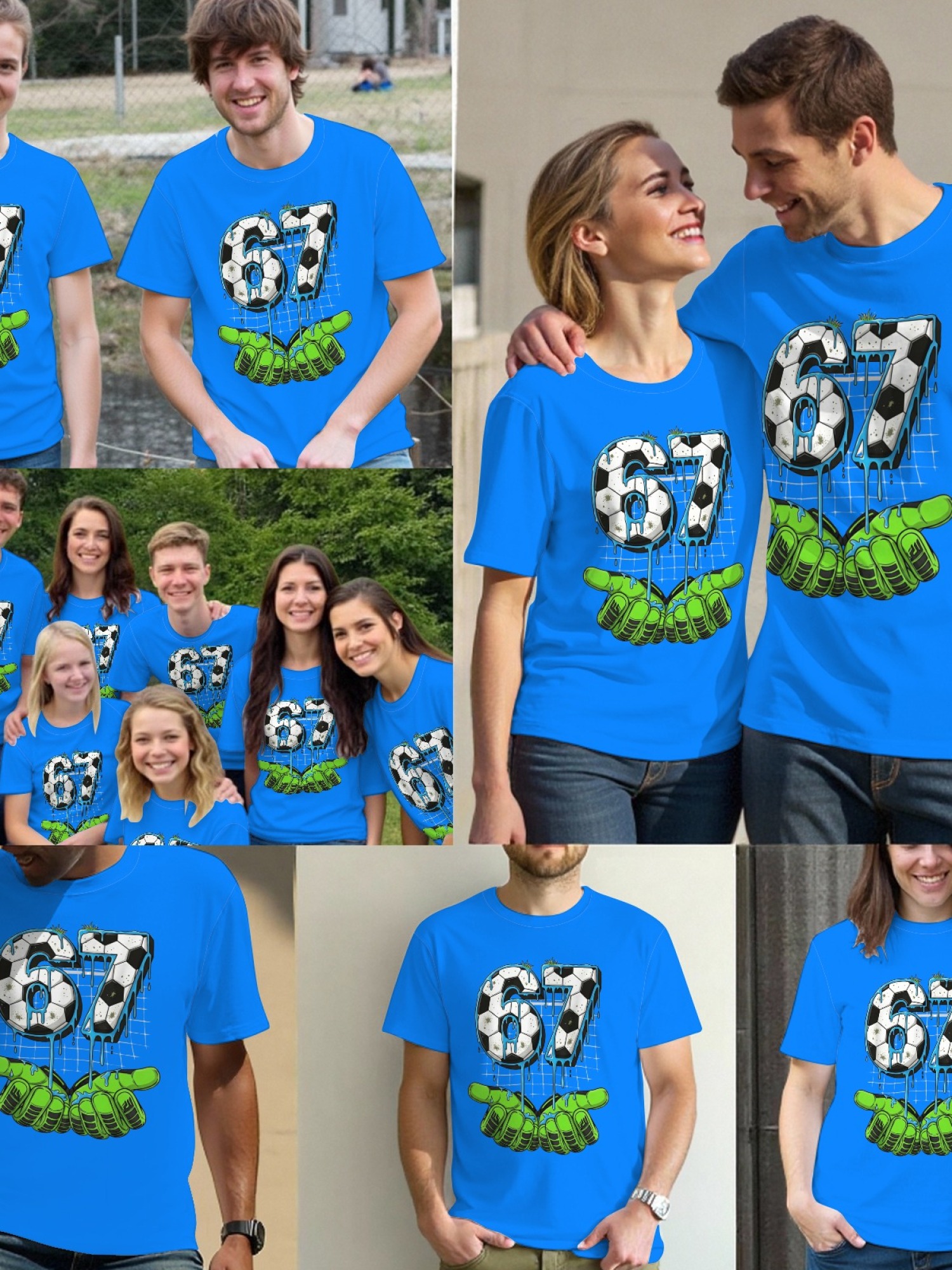 Urban Soccer Goalkeeper T-Shirt - Graffiti Drip Number 67 Men's Graphic Tee (9 Colors)