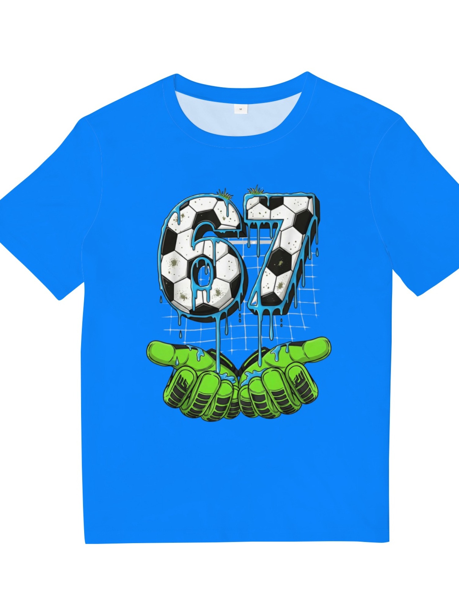 Urban Soccer Goalkeeper T-Shirt - Graffiti Drip Number 67 Men's Graphic Tee (9 Colors)