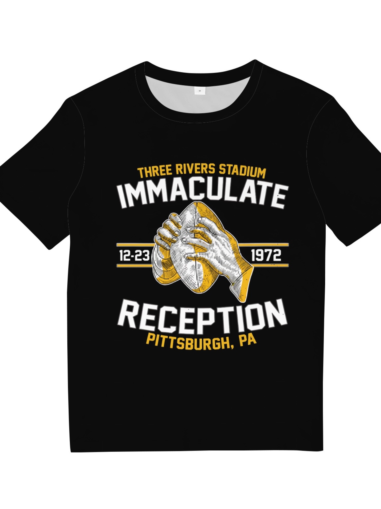 Immaculate Reception 1972 Vintage Pittsburgh Football T-Shirt - Three Rivers Stadium Commemorative Tee